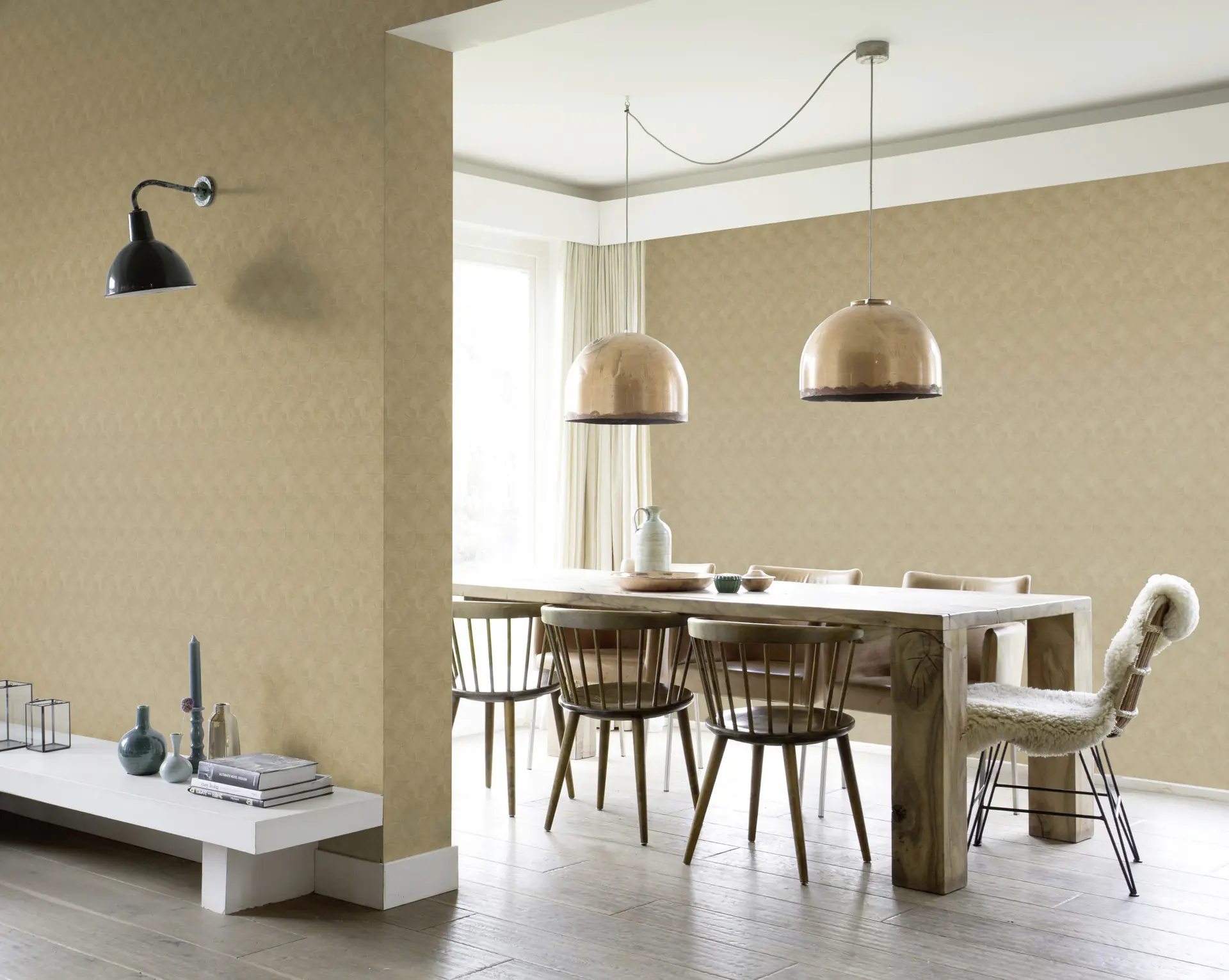 Rasch Vliestapete Muster Grafik Sky Lounge gold 10,05 x 0,53 m