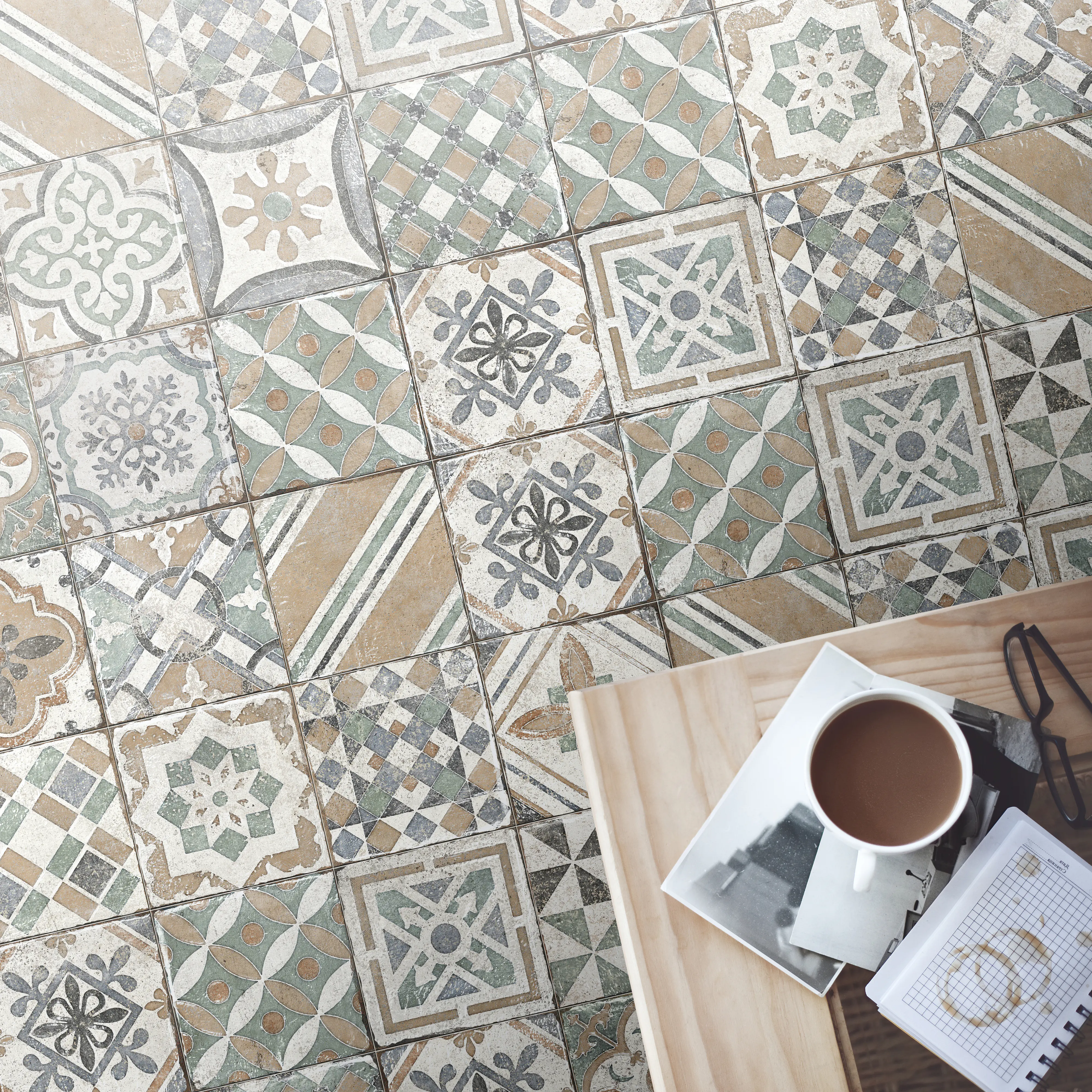 Bodenfliese Feinsteinzeug Marrakesh 20 x 20 cm beige 