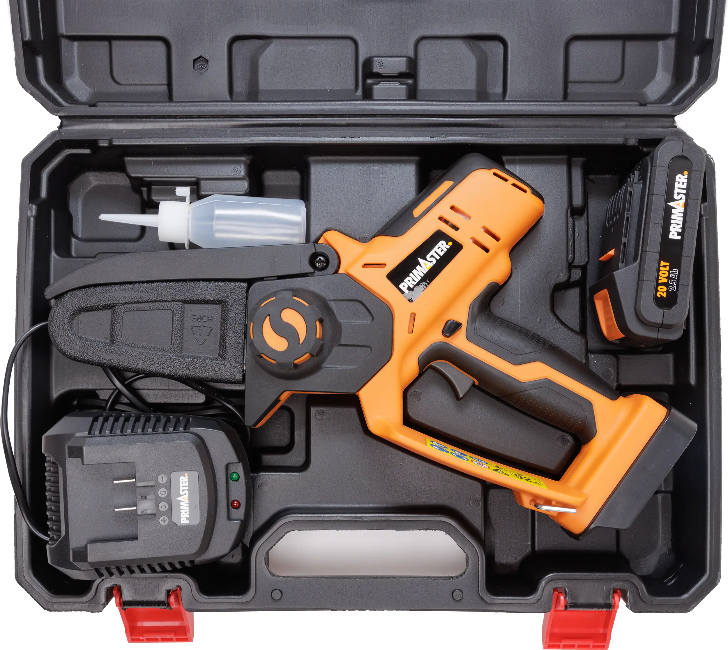 Primaster Akku Einhandsäge PMEKS 20 20 V, 2,5 Ah 10 cm Schwertlänge Primaster Akku Einhandsäge PMEKS 20 20 V, 2,5 Ah 10 cm Schwertlänge