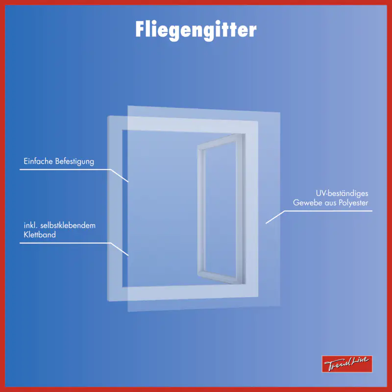 9003117315181_1 TrendLine Fliegengitter 130 x 150 cm weiß kürzbar