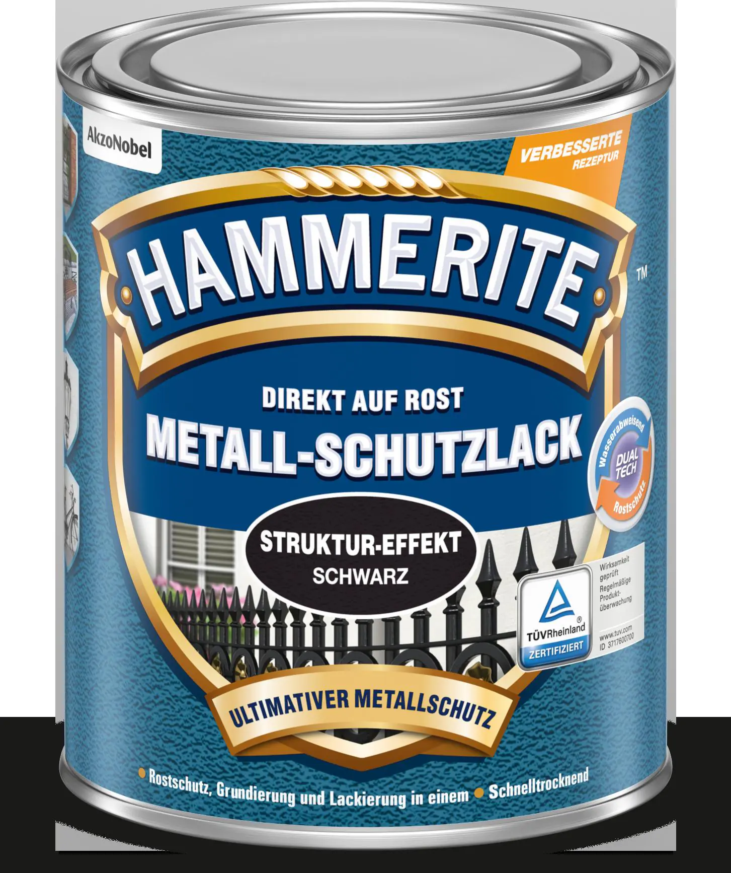 Hammerite Metall-Schutzlack Struktur-Effekt 750 ml schwarz  Hammerite Metall-Schutzlack Struktur-Effekt 750 ml schwarz