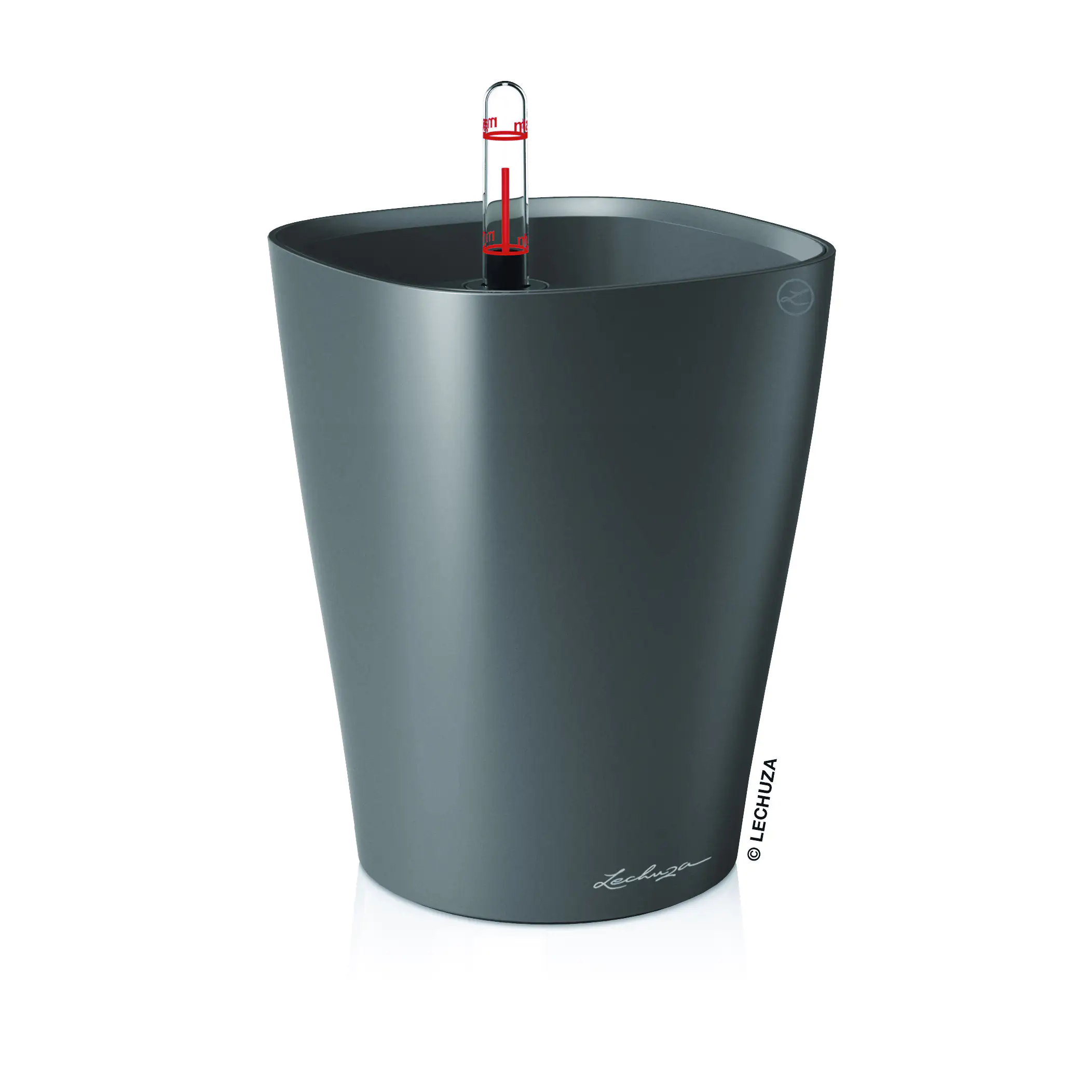 Pflanzentopf Classico Premium Ø 22 x 22 cm anthrazit metallic mit Bewässerungssystem
