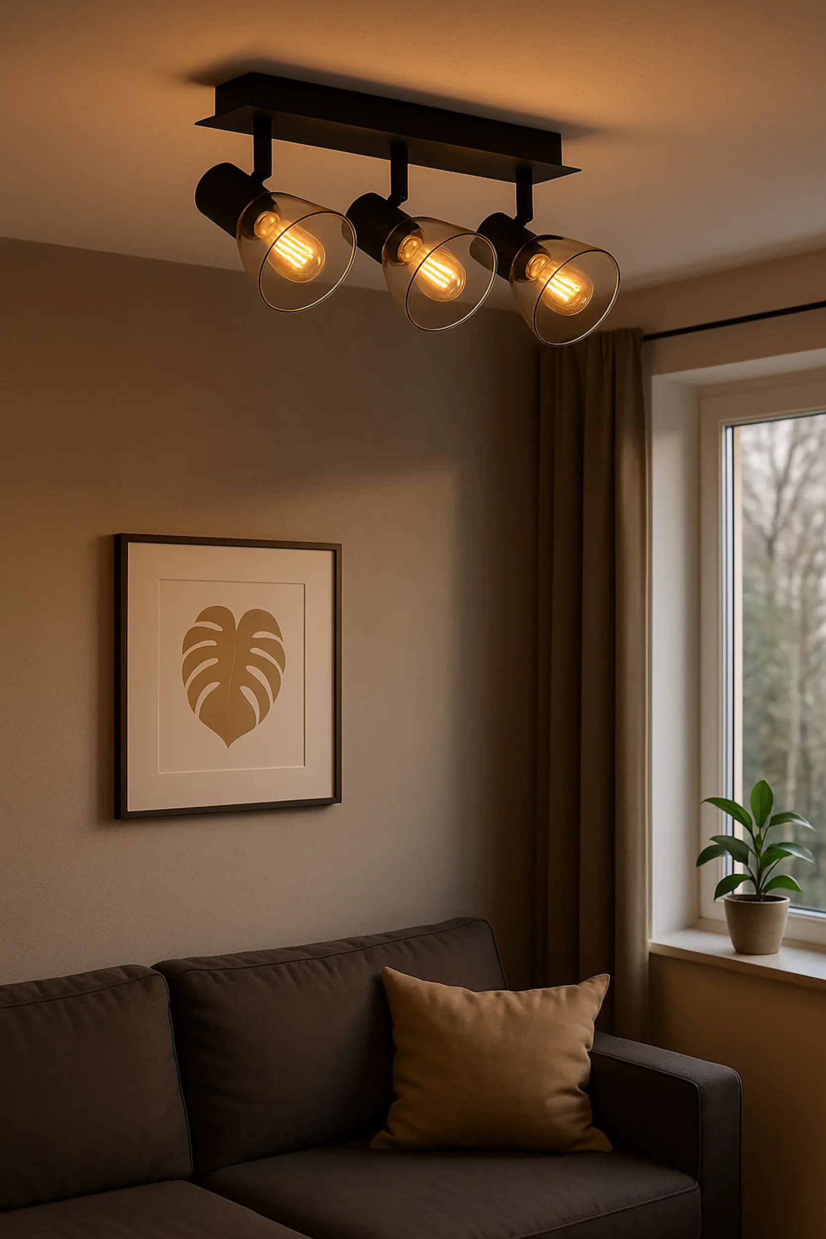 Primaster LED-Deckenlampe 3er Spot Miami E14 38 x 12,5 cm schwarz