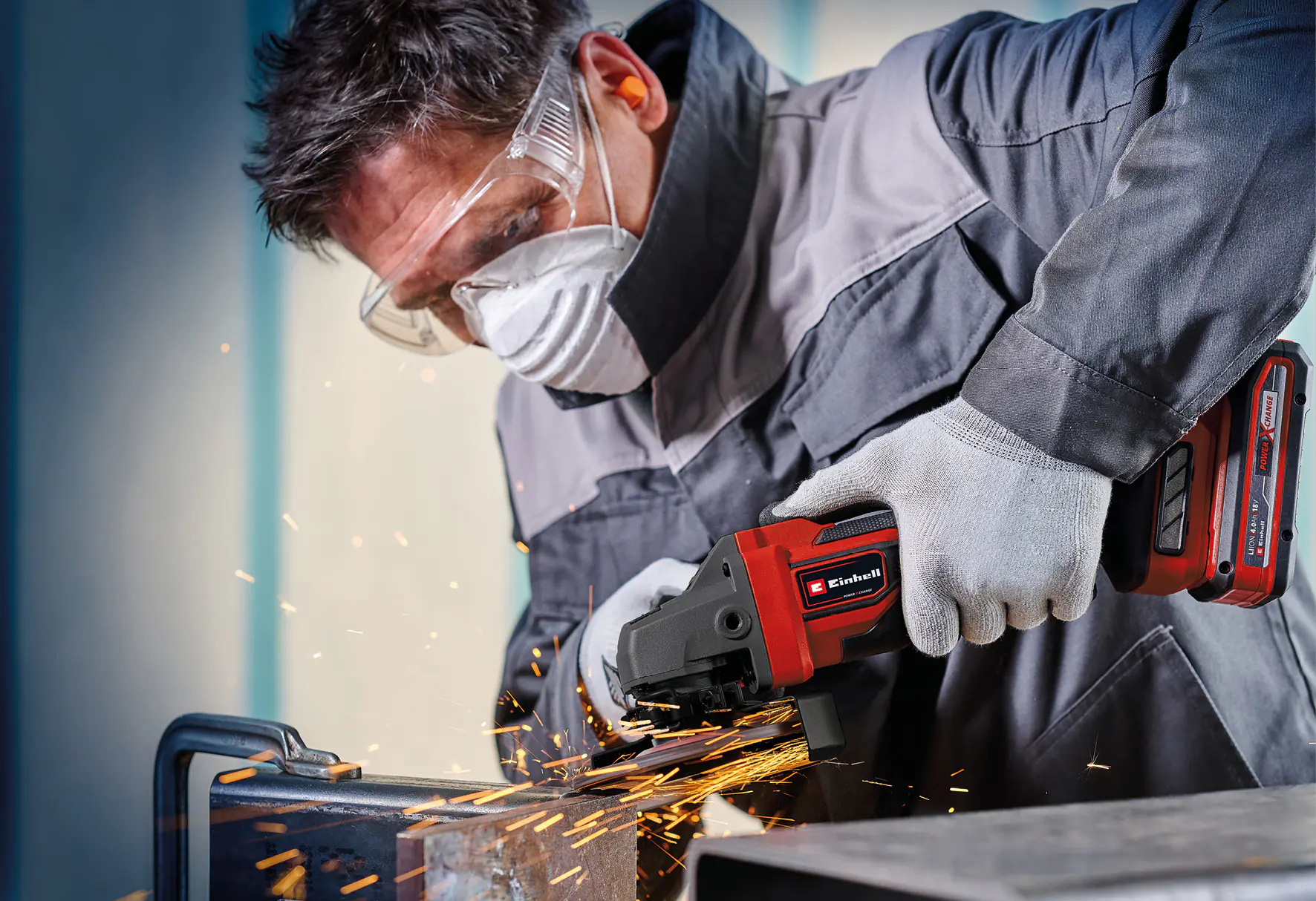 Einhell Professional Akku-Winkelschleifer TP-AG 18/125 CE Q Li Solo 18 V