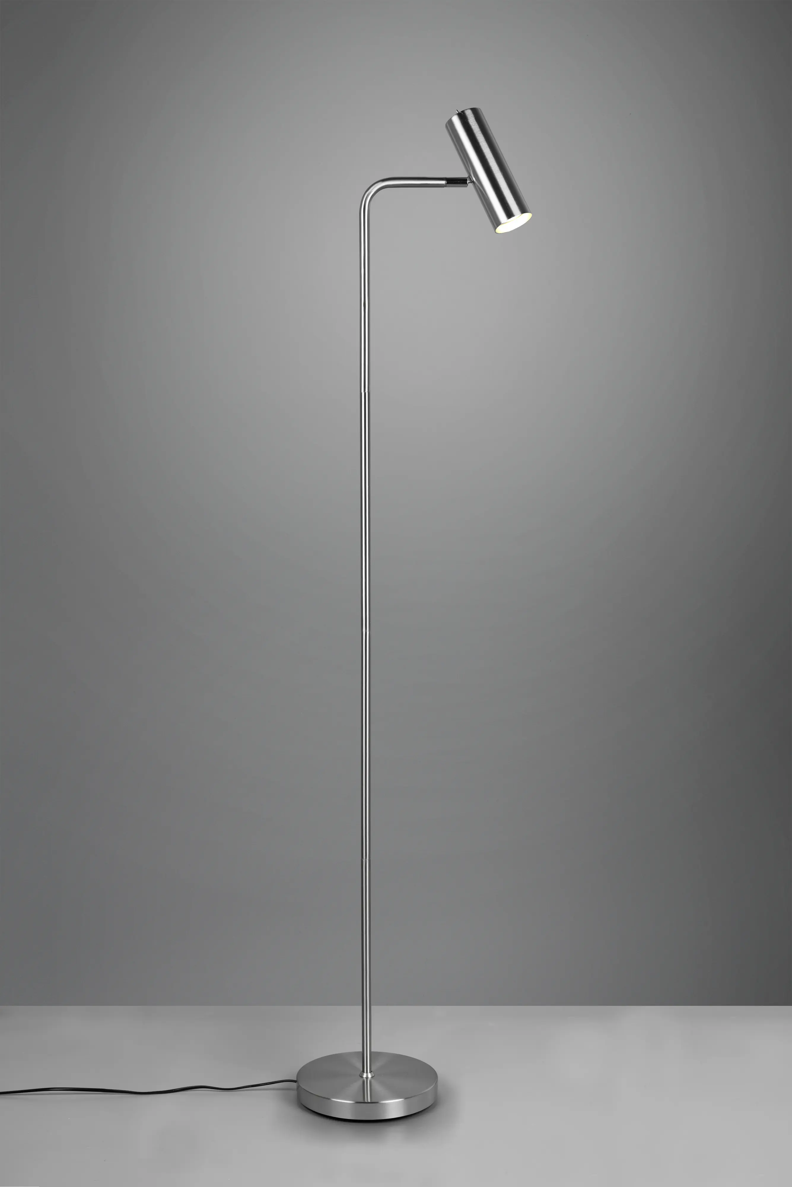 Trio Stehleuchte Marley nickel mit Schalter