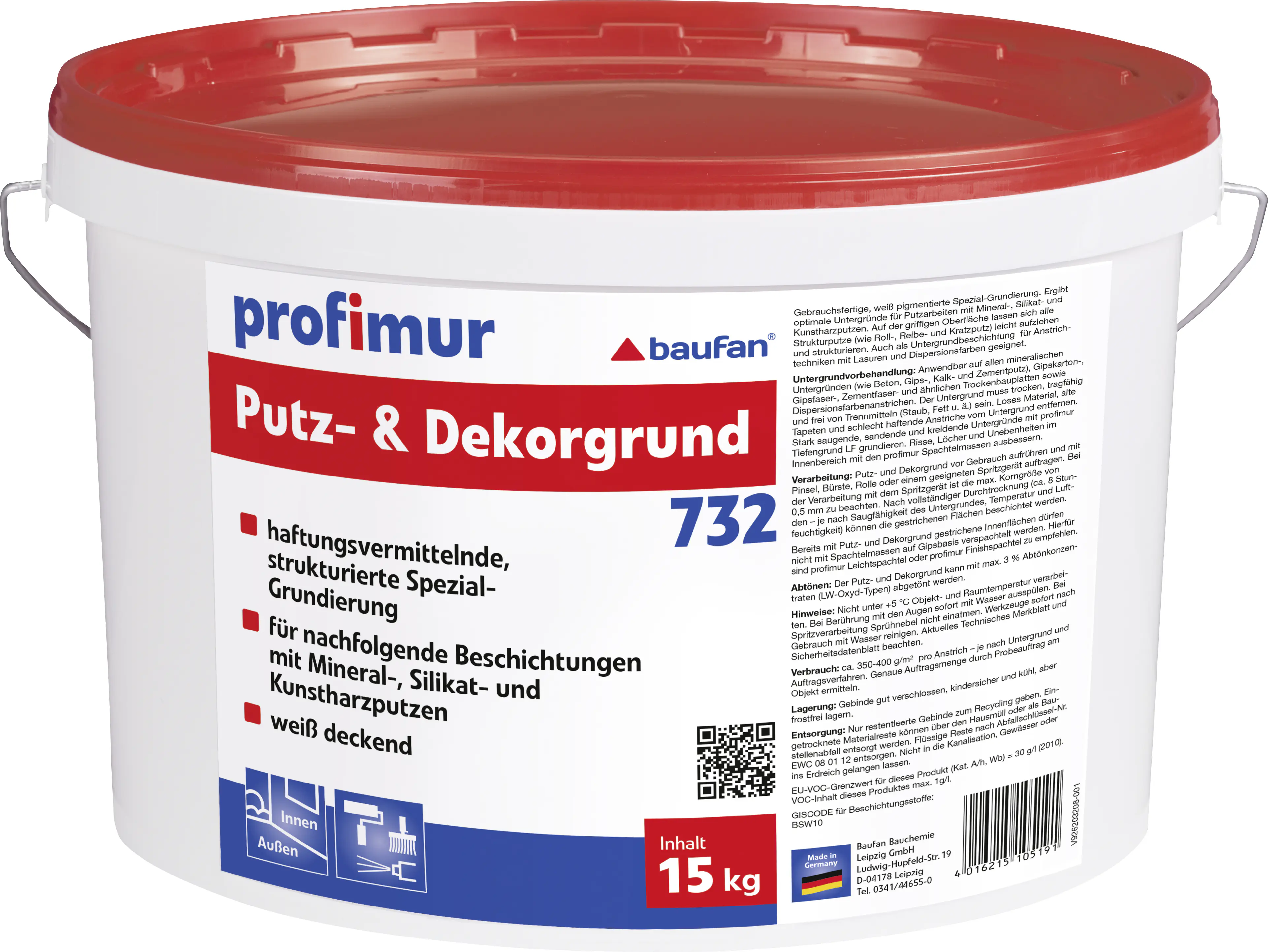 Profimur Putz- und Dekorgrund 732 15 kg