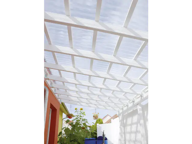 Gutta Polycarbonat-Wellplatte Trapez 76/18 350 x 95 cm 1,4 mm klar