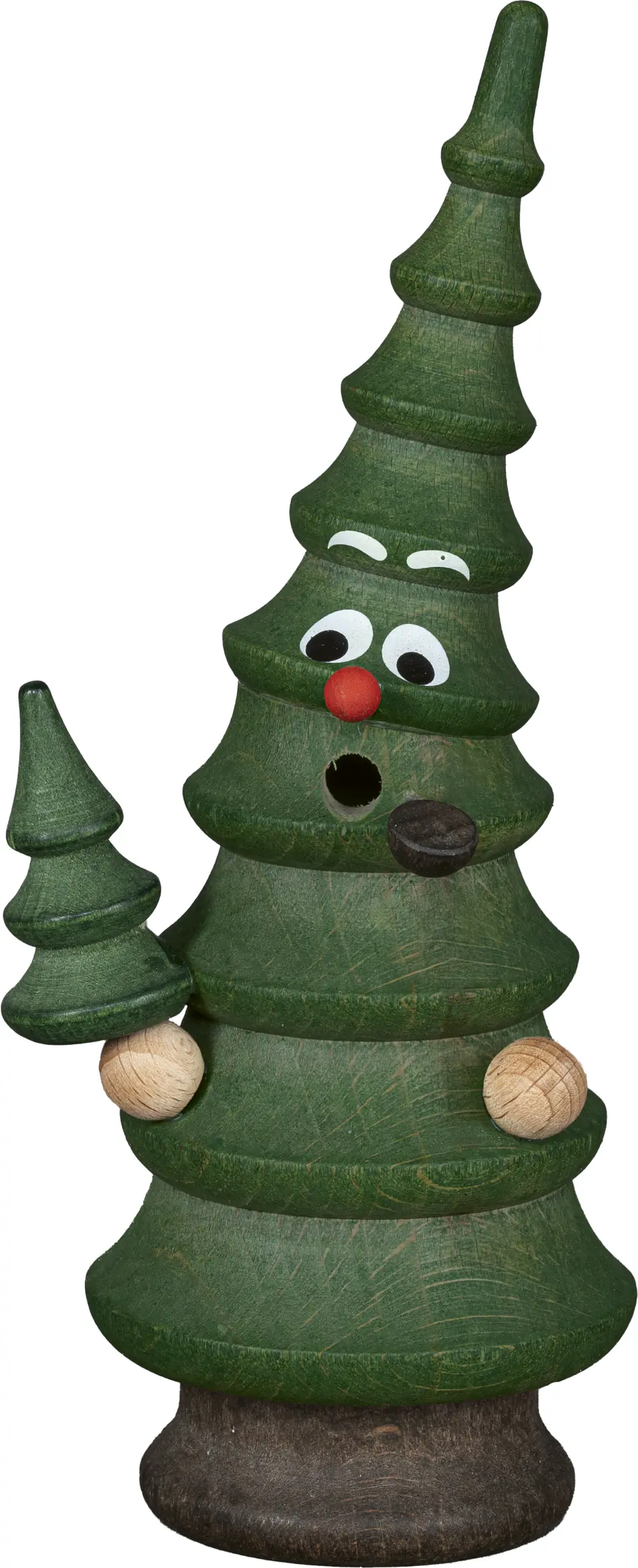 Räucherbaum Deko Holz Sturmfichtl inkl. 5 Räucherkerzen 15 cm