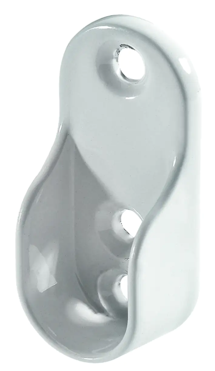 Hettich Schrankrohrlager für ovale Schrankrohre 30 x 15 mm weiß Ø 30/15 mm