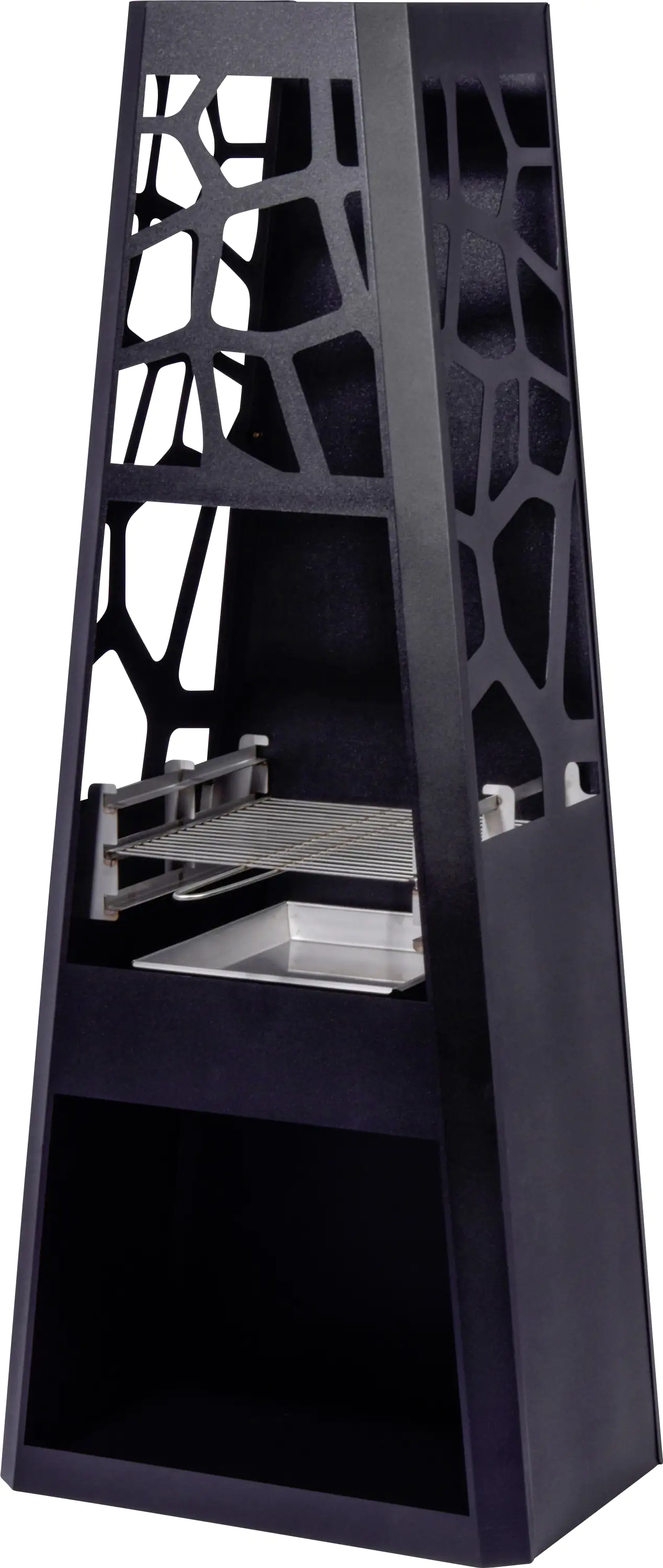 Dobar Metall-Gartenkamin mit Grillrost schwarz 57,5 x 38 x 148 cm Dobar Metall-Gartenkamin mit Grillrost schwarz 57,5 x 38 x 148 cm