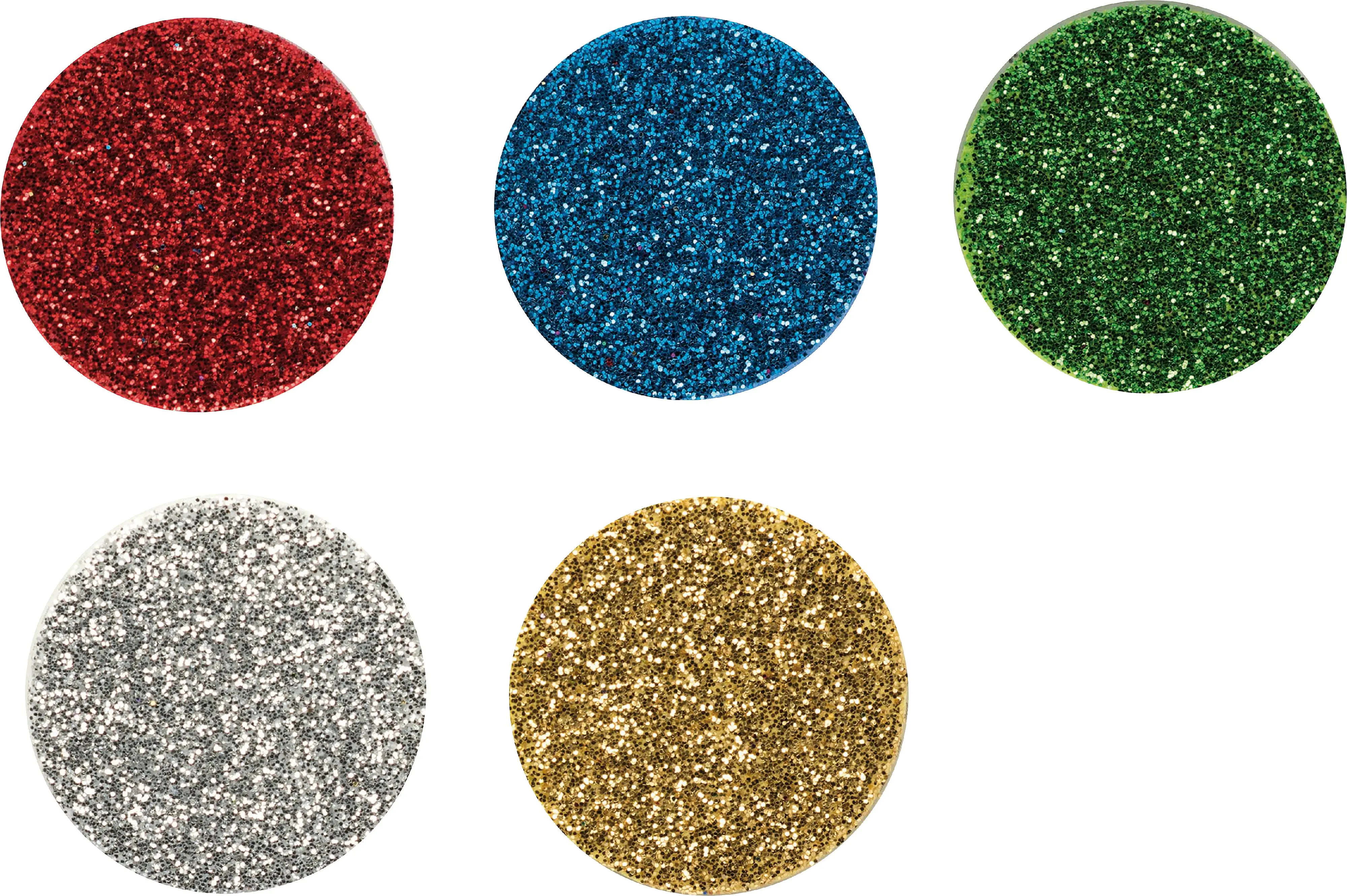 Glorex Moosgummi Glitter sortiert, 5 Stück
