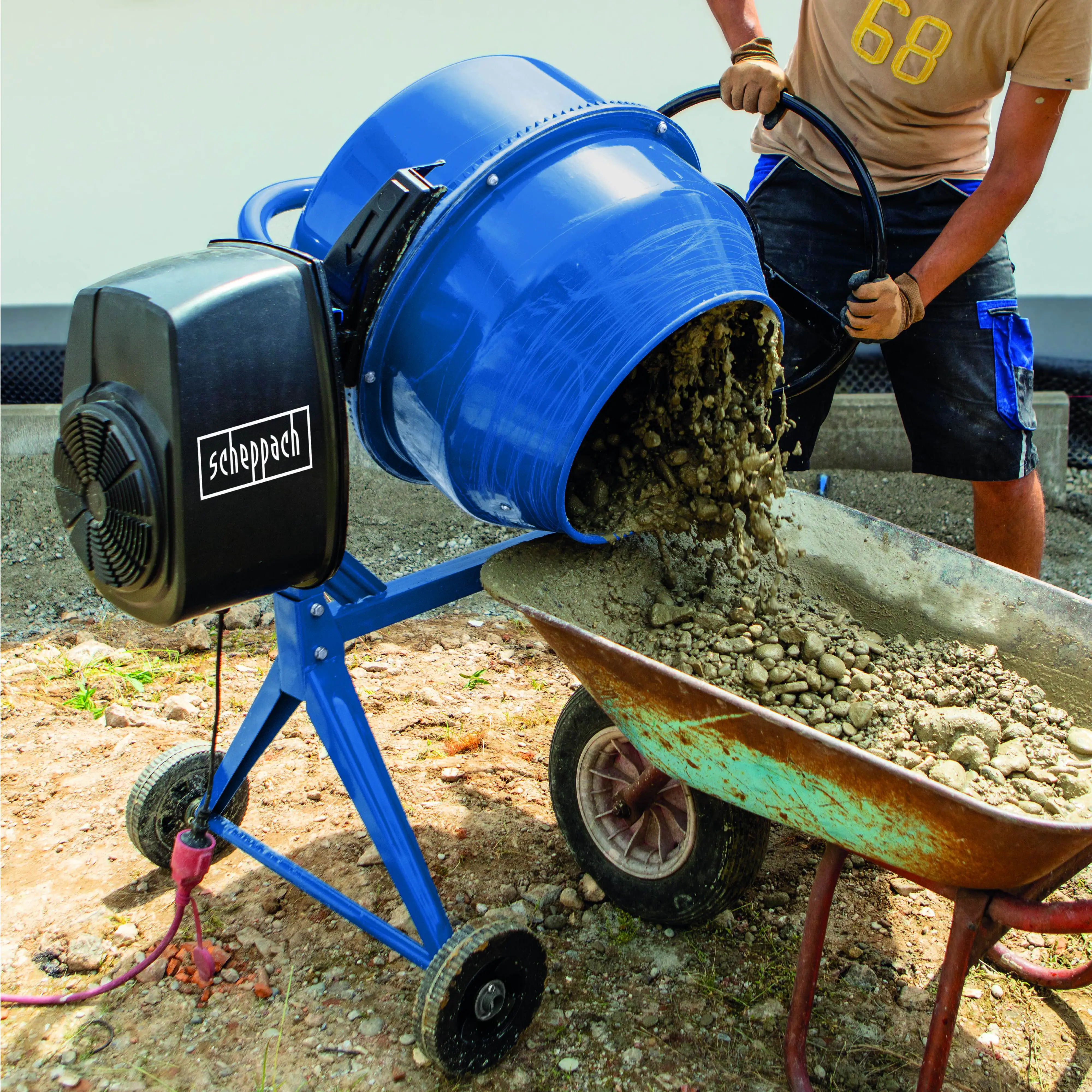 Scheppach Betonmischer MIX125 230 V 550 W 125 L 26,6 U/min