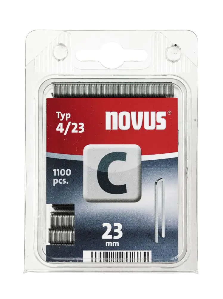 Novus Tackerklammer Typ C 4 23 mm 1100 Stück Schmalrückenklammer Novus Tackerklammer Typ C 4 23 mm 1100 Stück Schmalrückenklammer