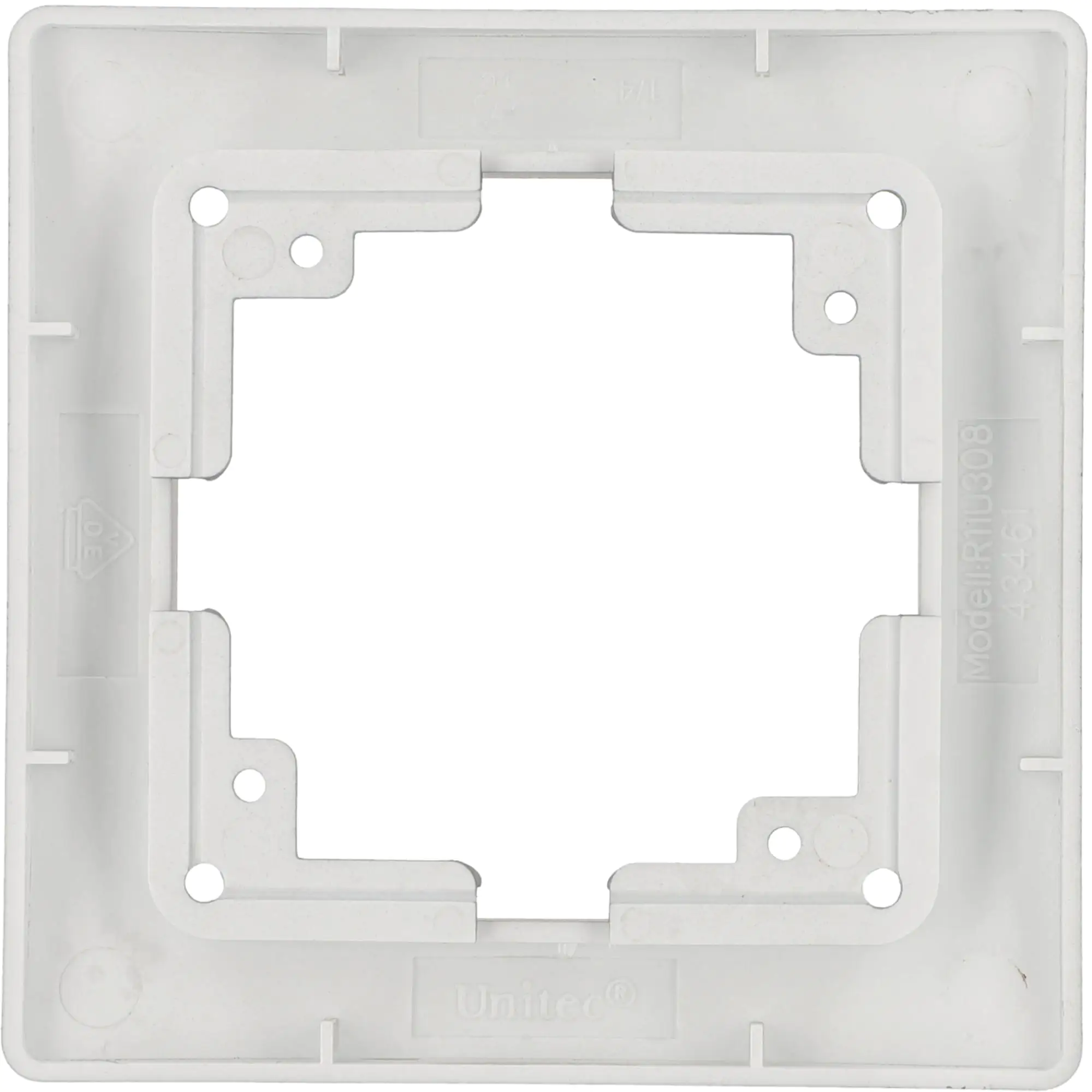 Unitec Abdeckrahmen Monaco 1-fach platin