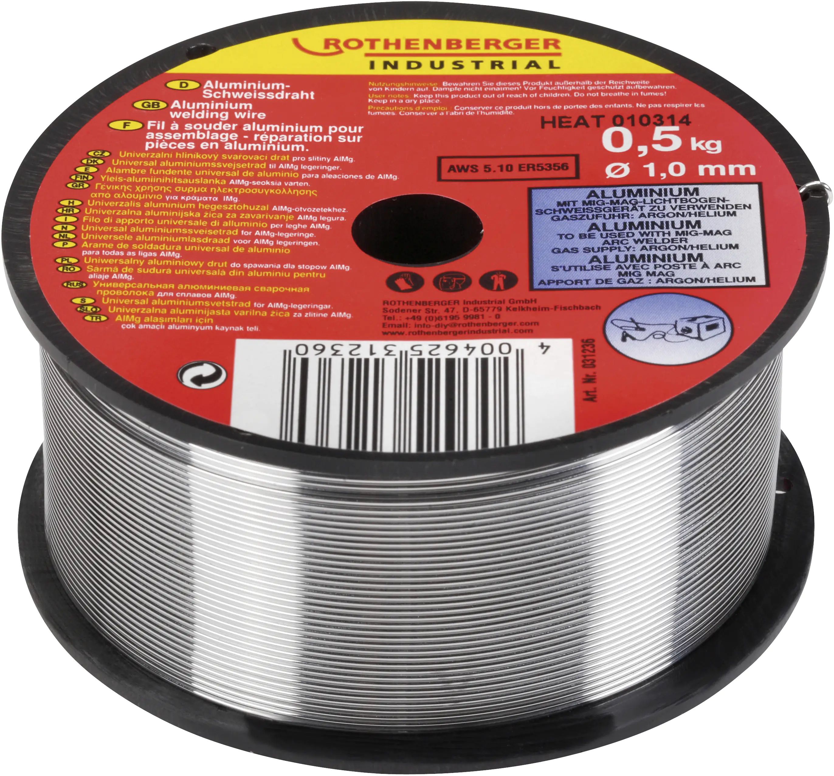 Rothenberger Schweißdraht Aluminium Ø 1 mm 0,5 kg