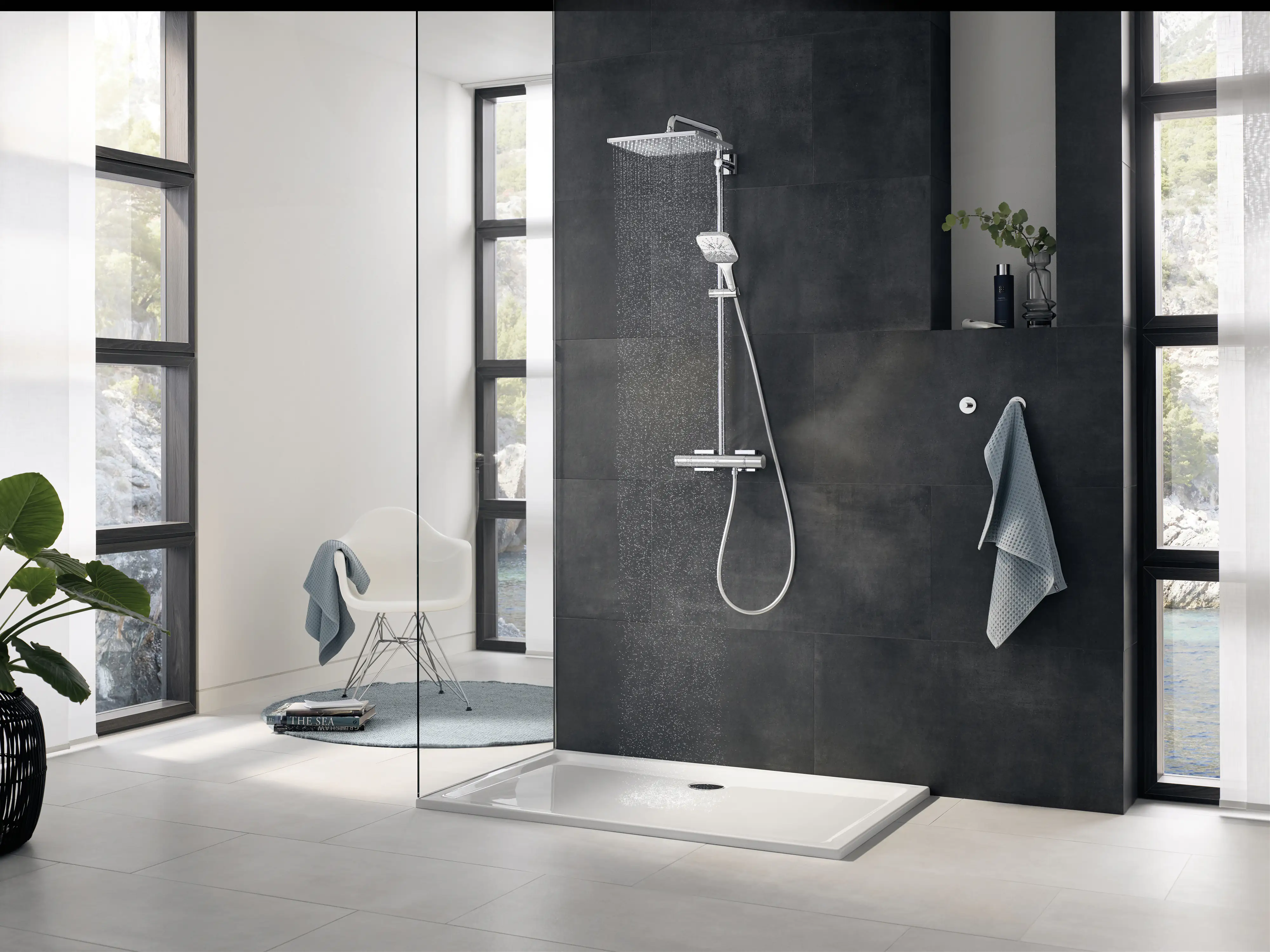 Grohe Rainshower Mono 310 Cube Kopfbrause chrom, inkl. GROHE DreamSpray perfektes Strahlbild