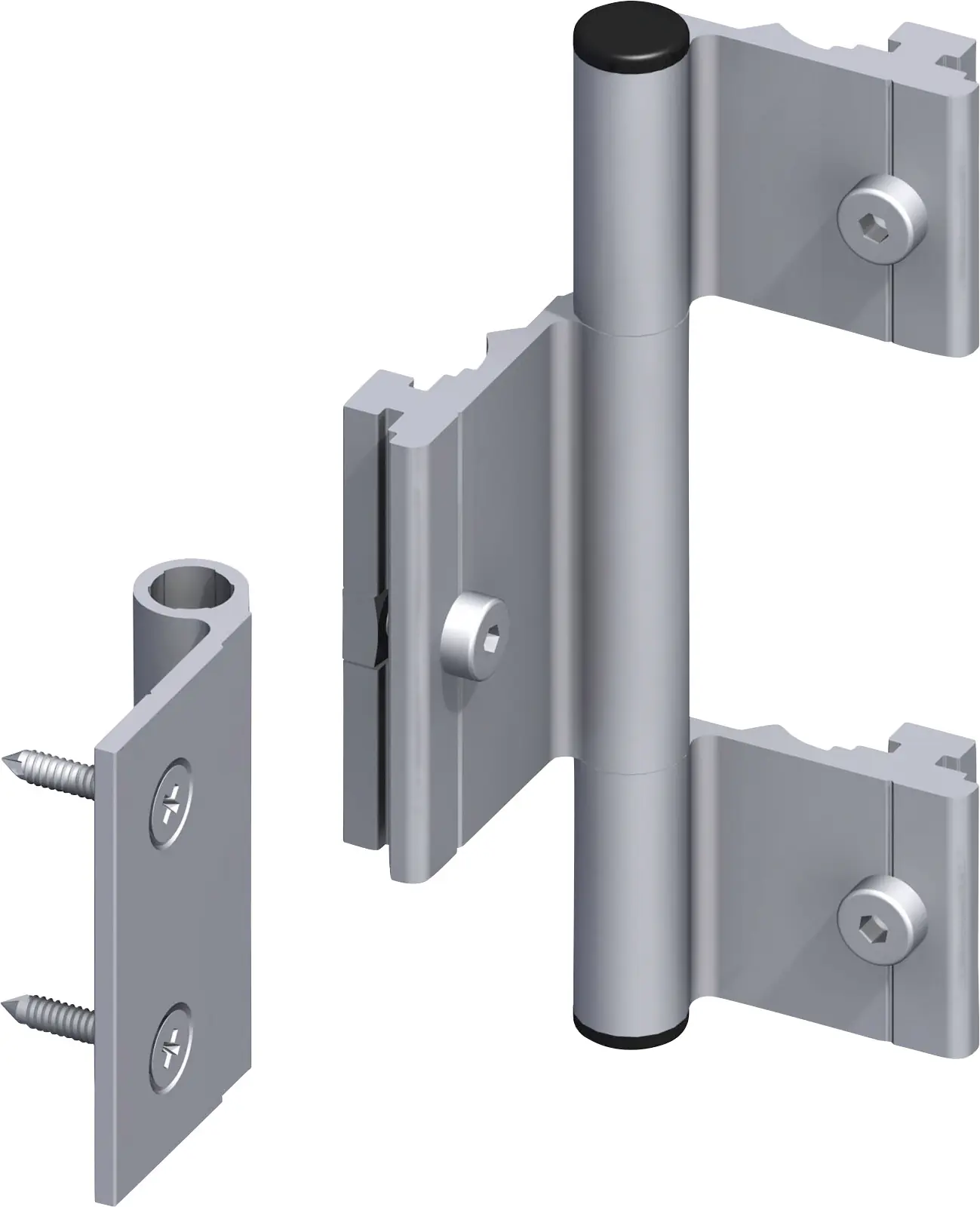 coaxis®-Scharnier 115 mm 115 mm Aluminium roh blank