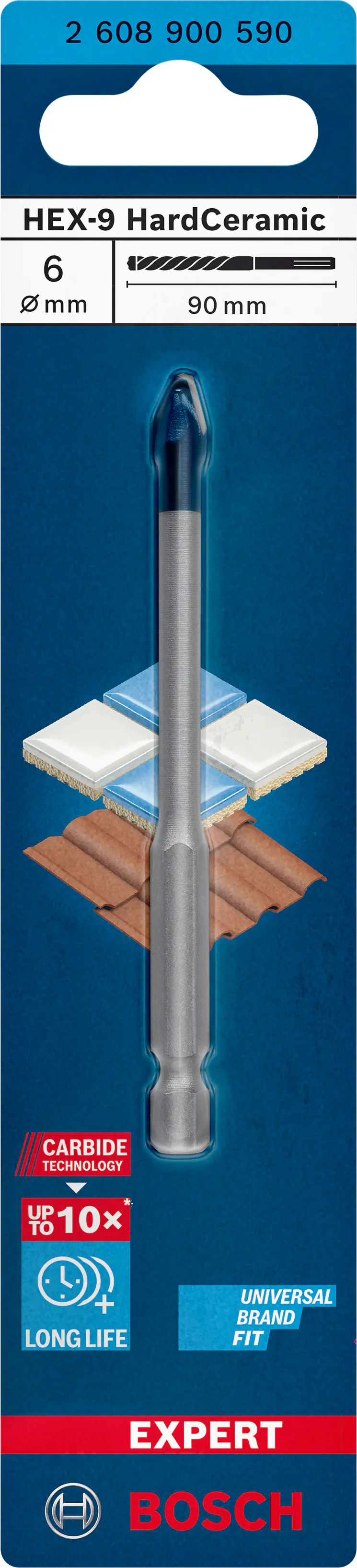 Bosch Expert HEX-9 HardCeramic Bohrer 6 x 90 mm