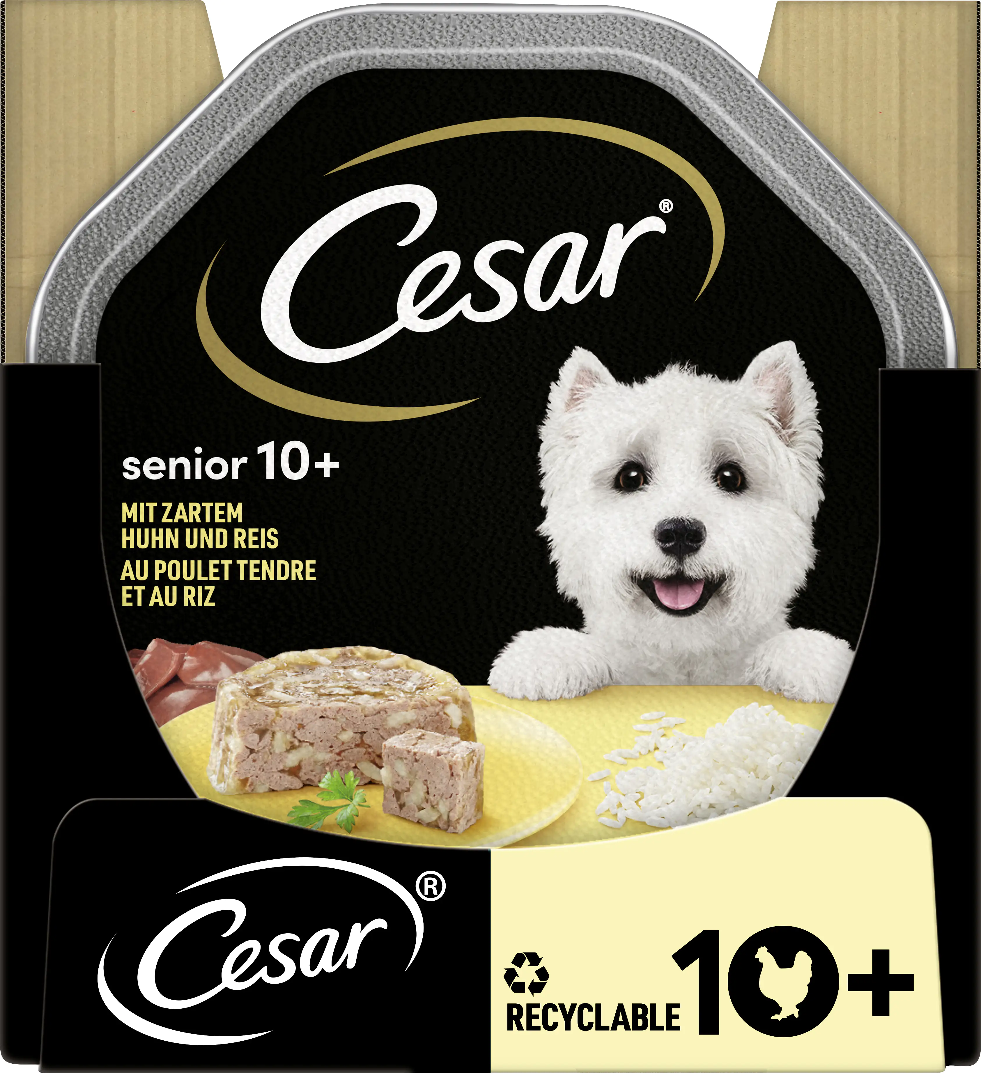 Cesar Senior 10+ mit zartem Huhn und Reis 150 g
