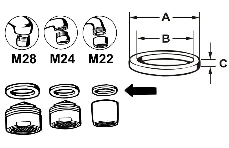 Cornat Gummidichtung für Luftsprudler M28
