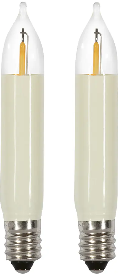 Saico LED-Kleinschaftkerze für 5-flammige Lichterbögen warmweiß 2 Stück