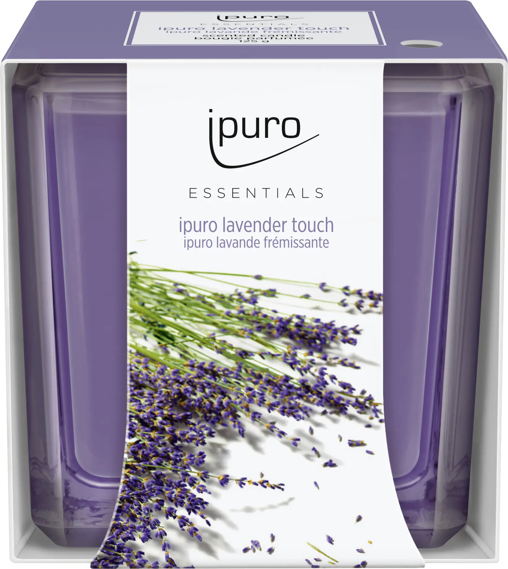 ipuro ESSENTIALS Duftkerze Lavender Touch 125 g