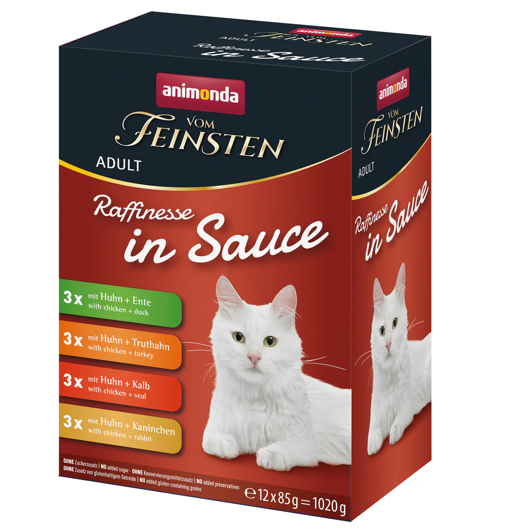 Animonda vom Feinsten Raffinesse Katzennassfutter Adult 12 x 85 g Mix in Sauce