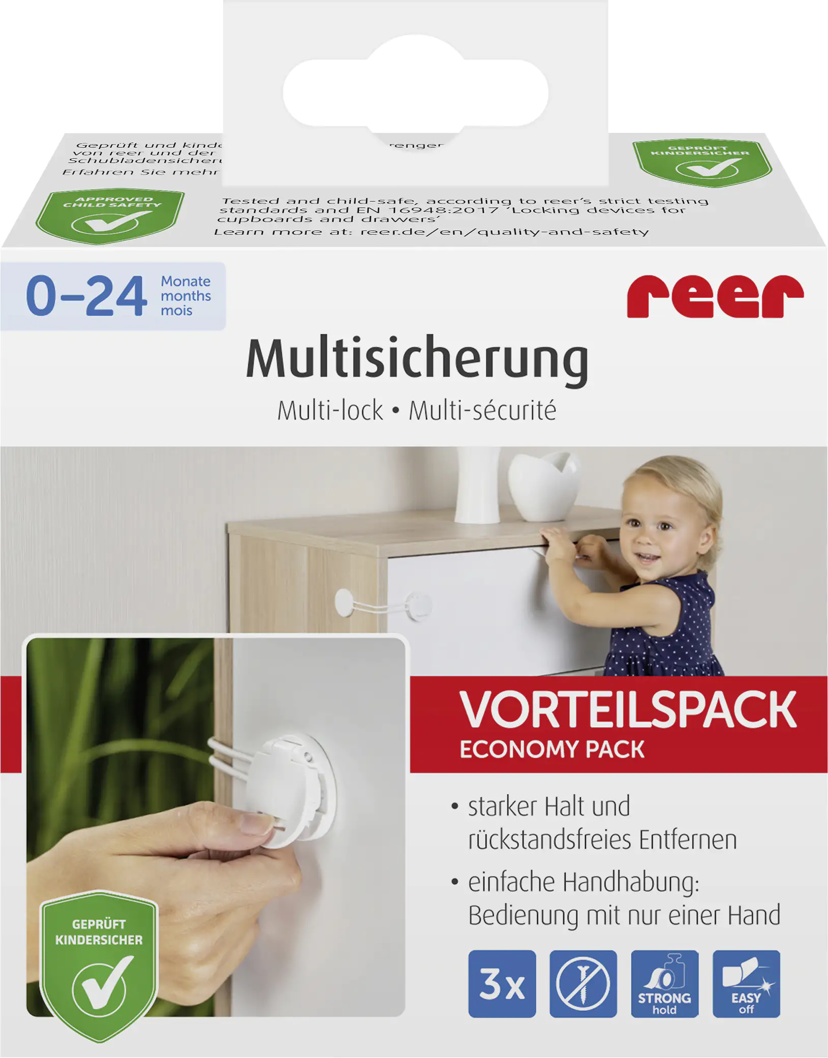 Reer Multisicherung weiß, 3 Stück