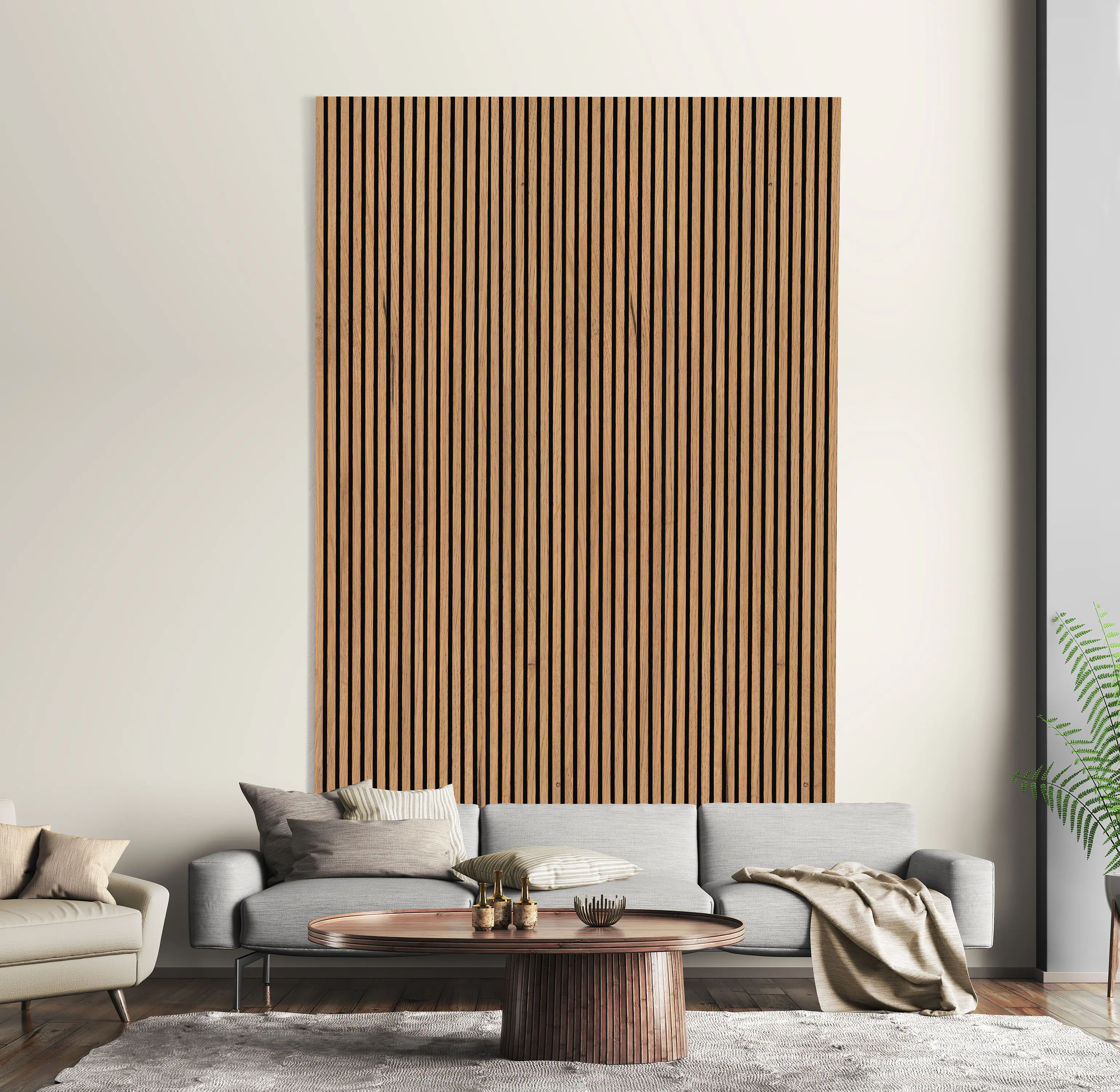 Neuhofer Akustikpaneel Risseiche 240 x 57,25 x 1,6 cm braun