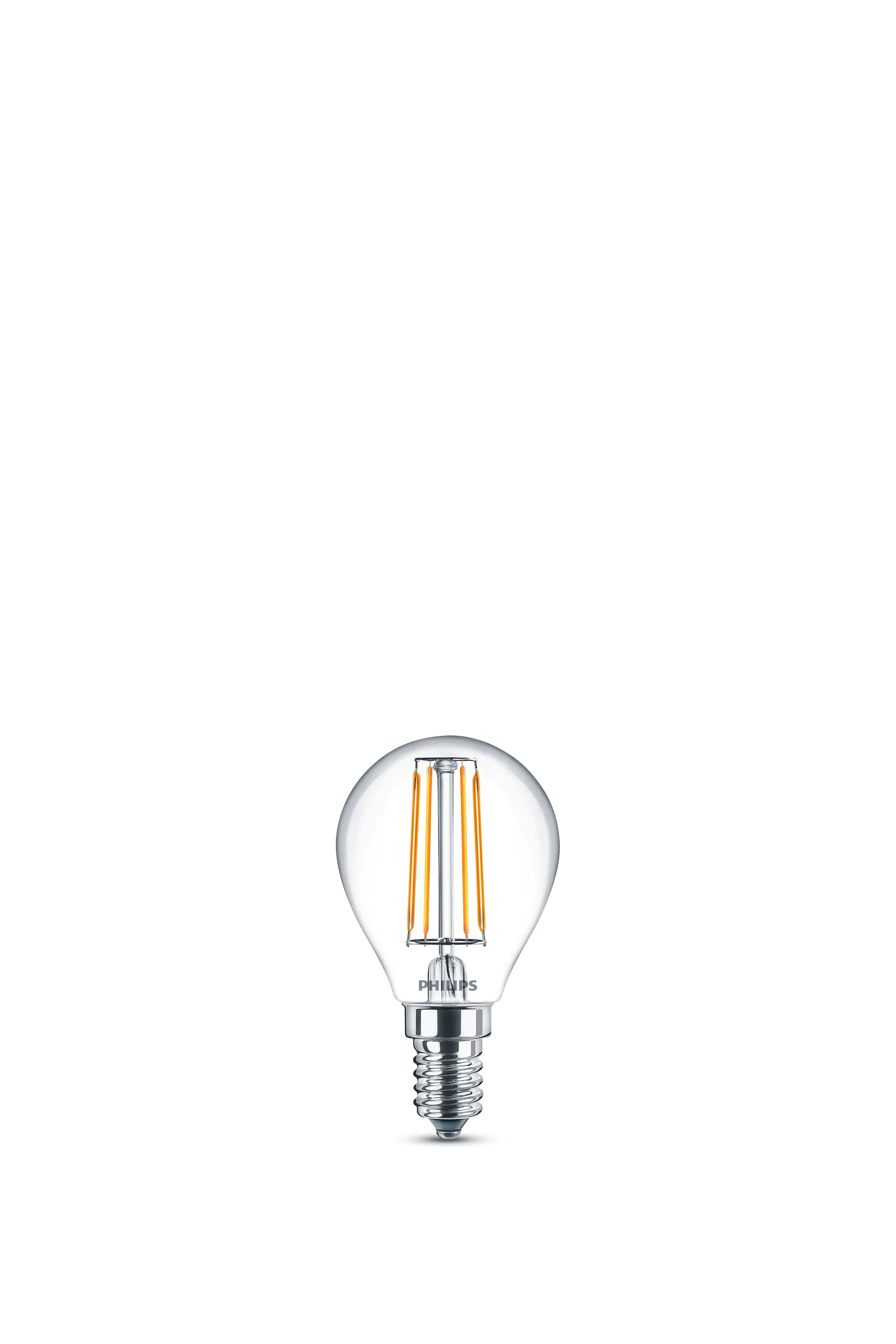 Philips LED-Leuchtmittel Filament Tropfenform P45 E14 4,3W warmweiß