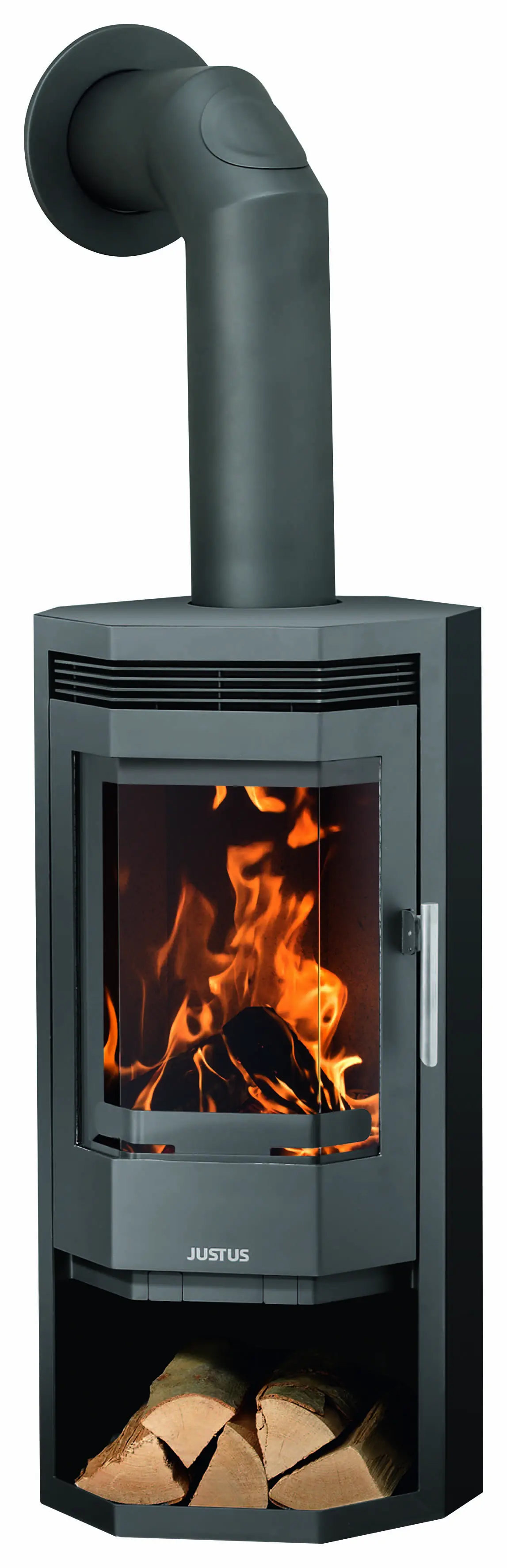 Justus Kaminofen Usedom 5 II Stahl gussgrau 5,5 kW Justus Kaminofen Usedom 5 II Stahl gussgrau 5,5 kW