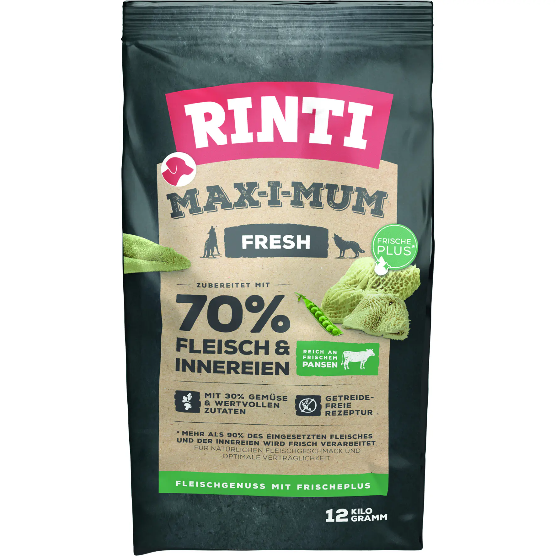 Rinti Max-i-Mum Hundetrockenfutter Adult 12 kg Pansen
