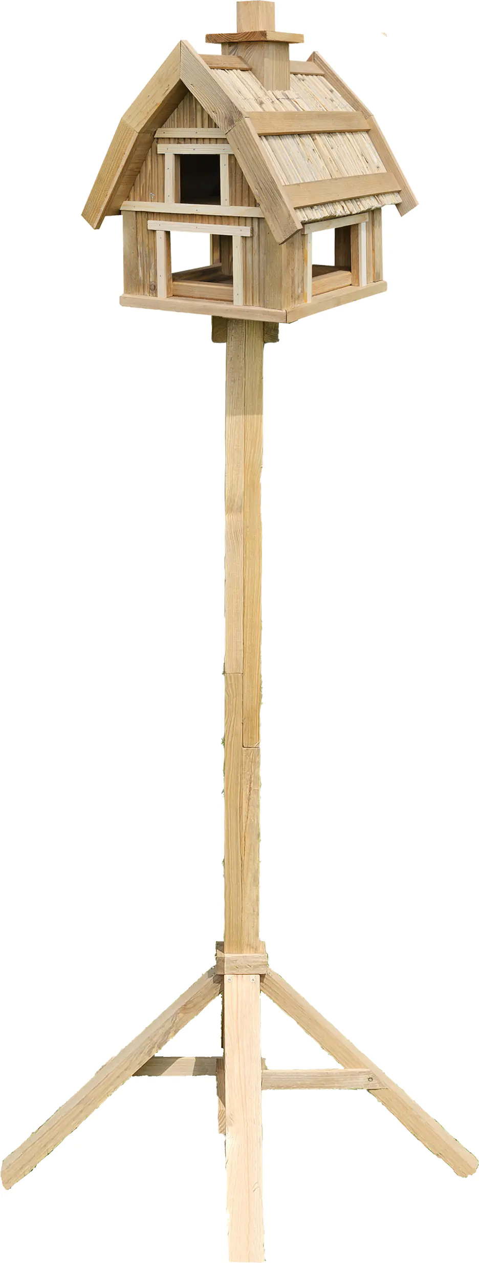 Vogelhaus Pondruff mit Strohdach und Ständer braun 31 x 40 x x37 cm Vogelhaus Pondruff mit Strohdach und Ständer braun 31 x 40 x x37 cm