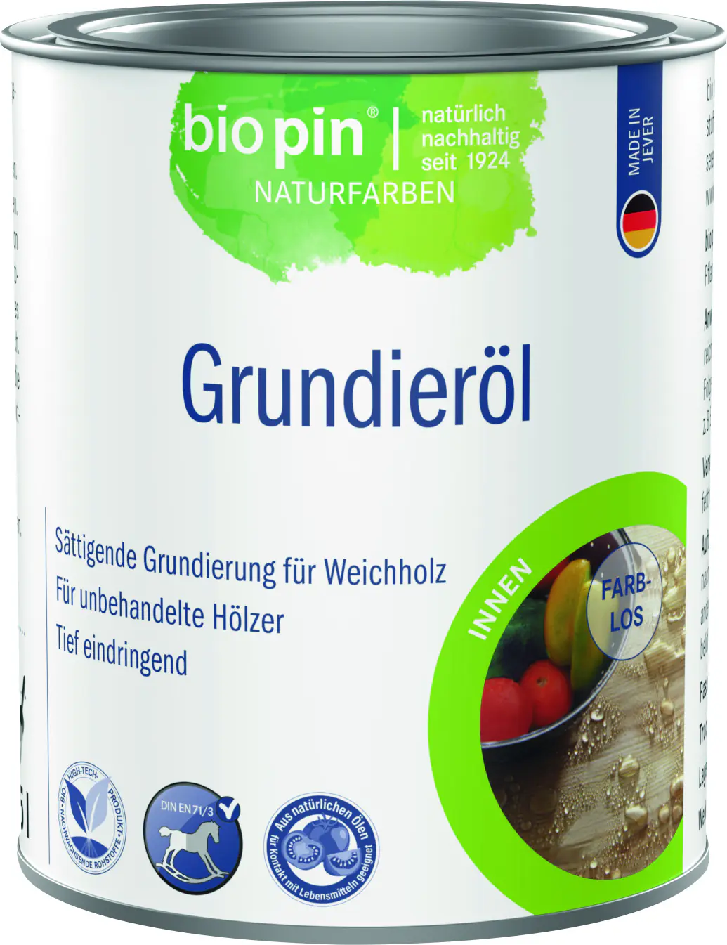 Biopin Naturfarben Grundieröl 375 ml farblos