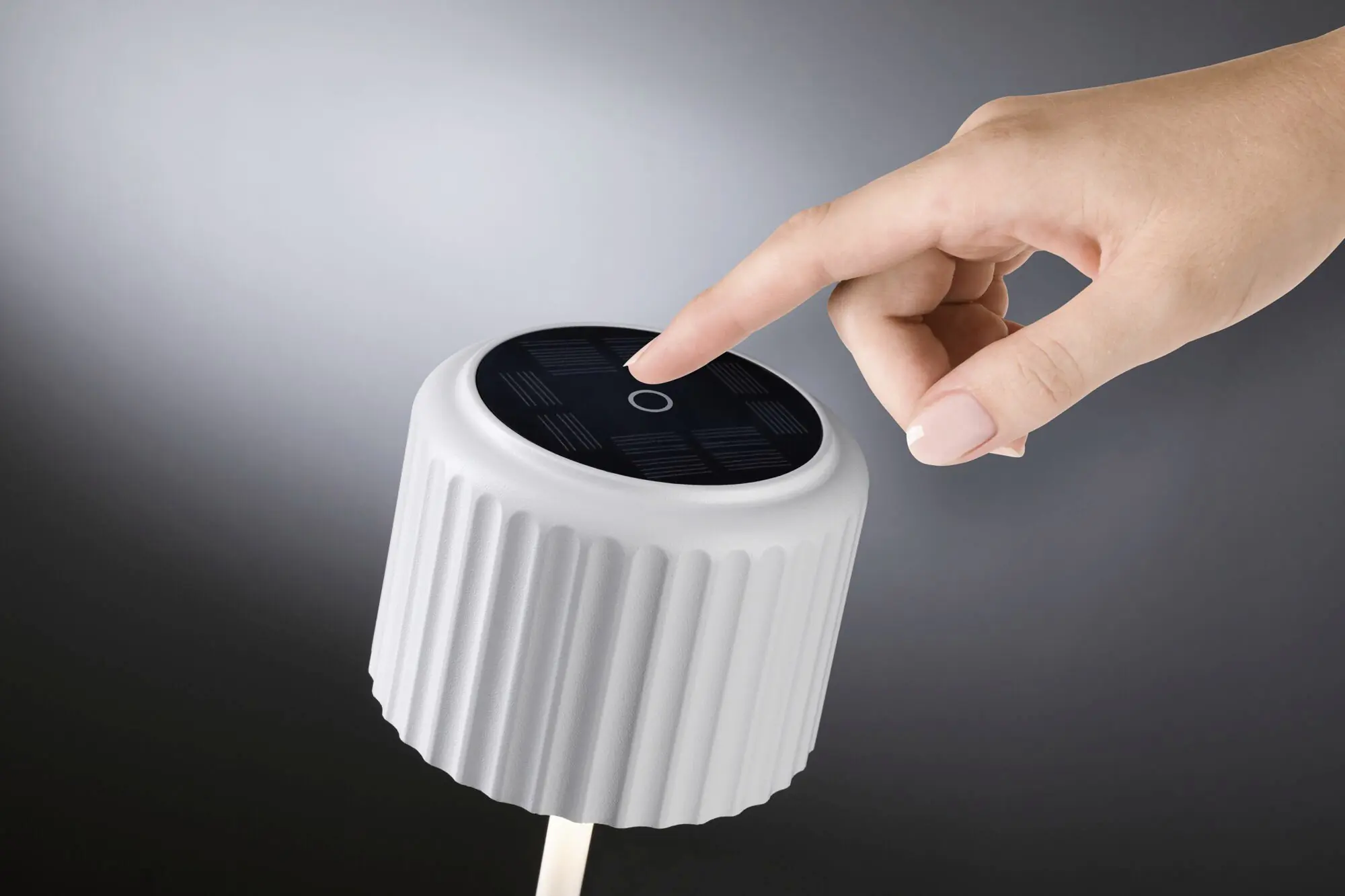 Paulmann Solar-Akku-Tischleuchte Else weiß 30,5 cm warmweiß 