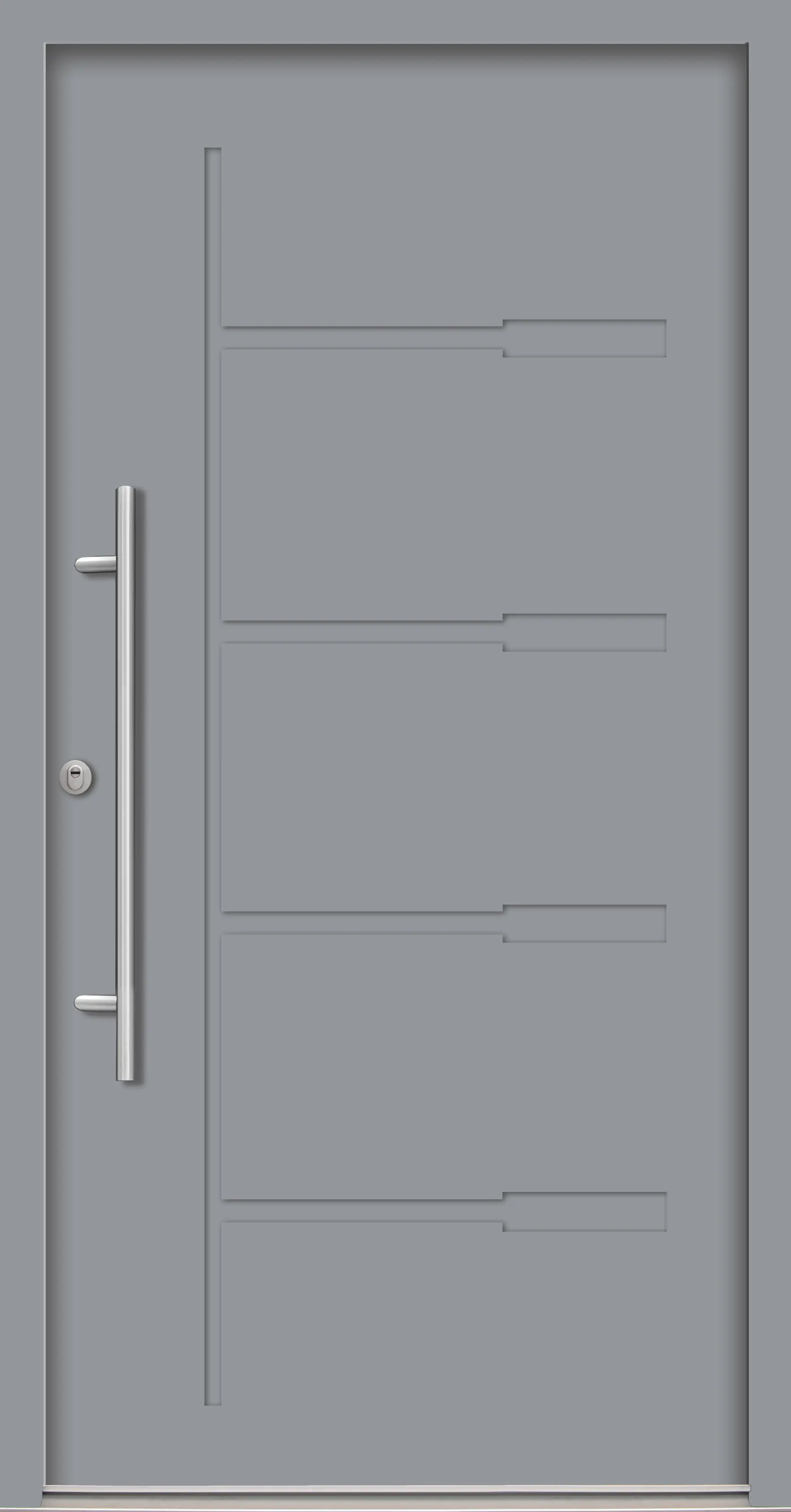 Splendoor Haustür Passivedoor Premium H1 RC2 Grau DIN Links 100 x 210 cm