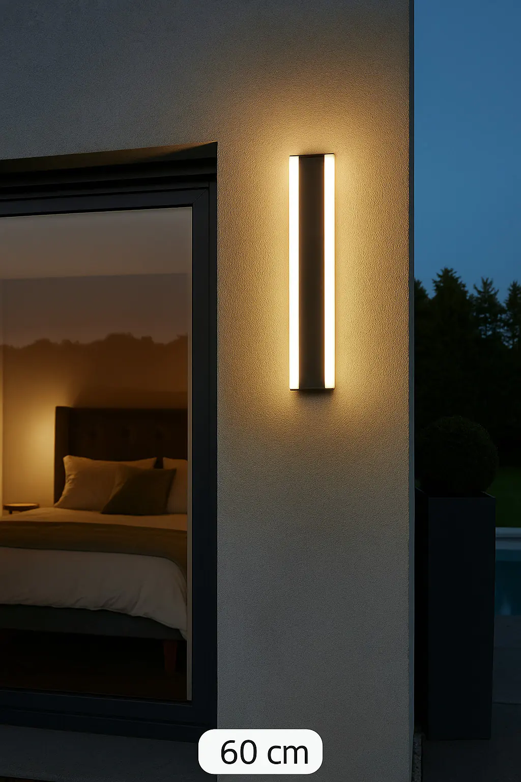 LED Außen-Wandleuchte Kyoto II 60 cm schwarz 8 W dimmbar LED Außen-Wandleuchte Kyoto II 60 cm schwarz 8 W dimmbar