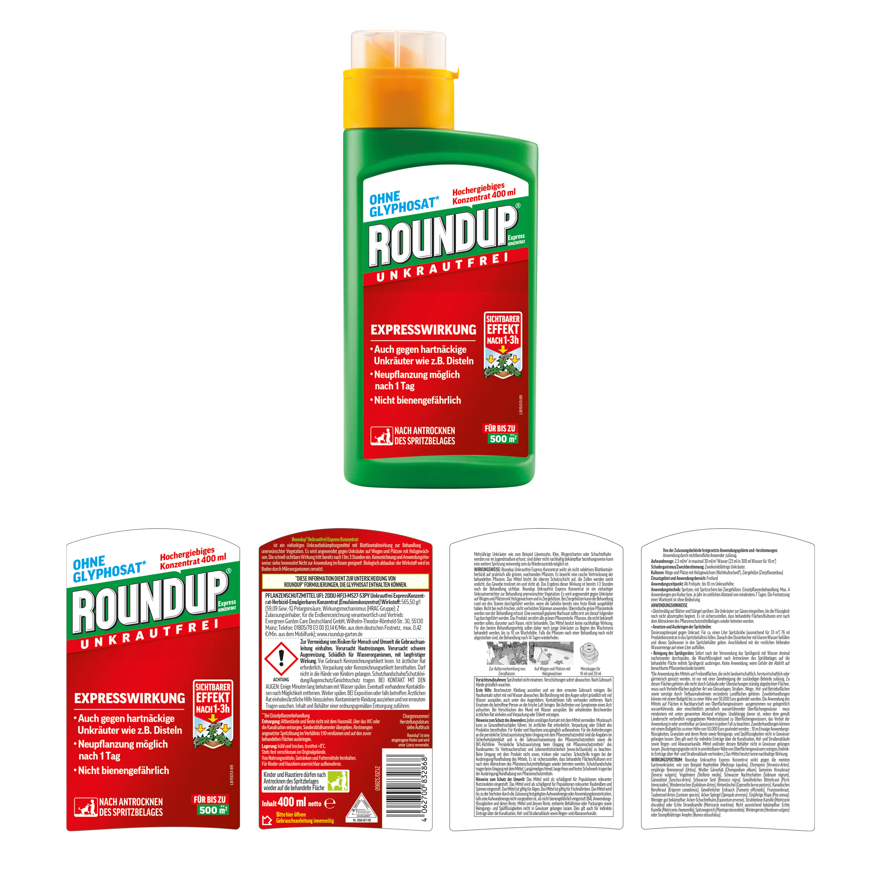 Roundup Unkrautfrei Express Konzentrat 400 ml Roundup Unkrautfrei Express Konzentrat 400 ml