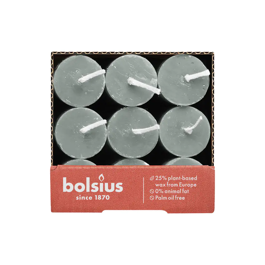 Bolsius Rustik Haushaltskerzen 270/23 mm Jade Grün