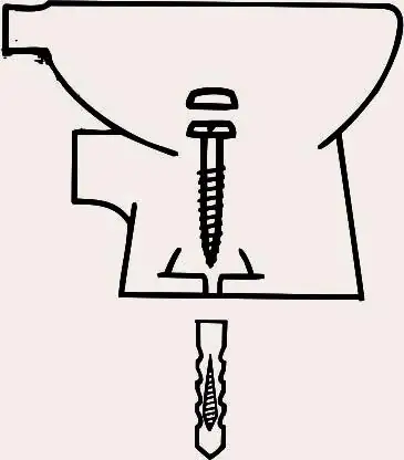 WC-Befestigung - für Stand WC mit Kappen / verchromt