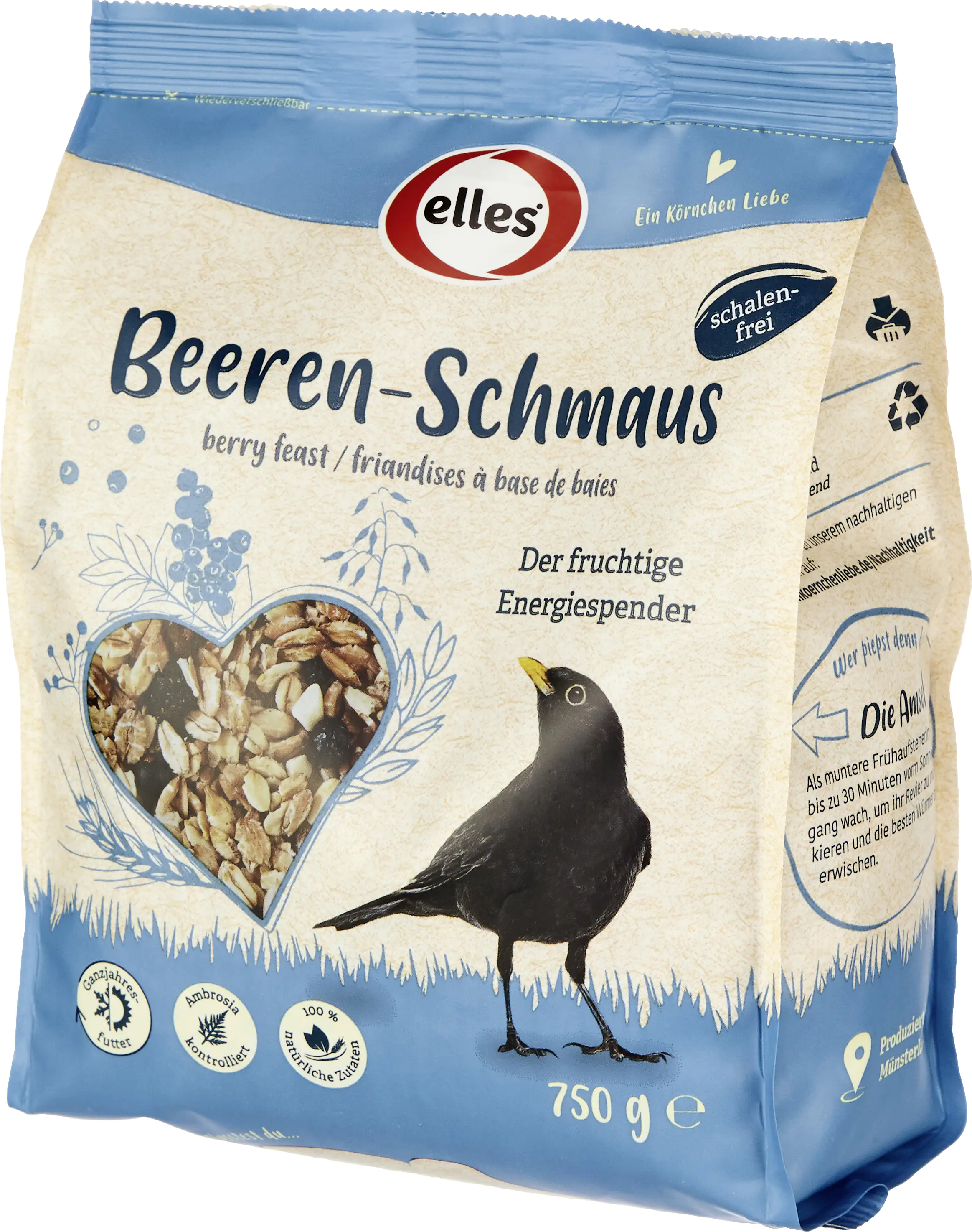 Elles Wildvogelfutter Beeren-Schmaus 750 g Elles Wildvogelfutter Beeren-Schmaus 750 g