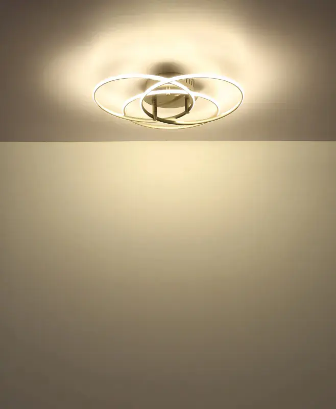 Globo Deckenleuchte Kombos Ø 45,6 x 9,4 cm nickel warmweiß