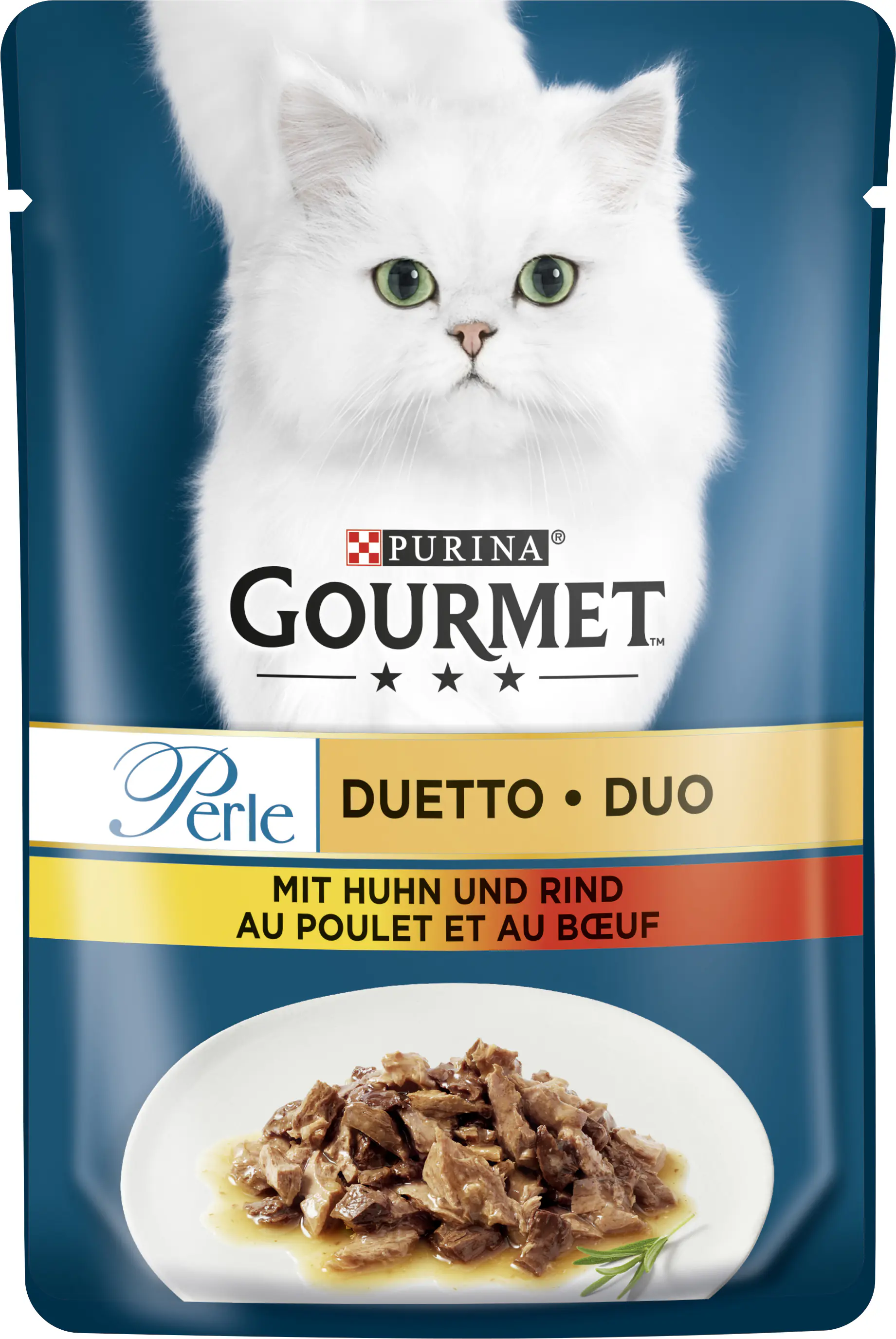 Gourmet Perle Duetto mit Huhn & Rind 85 g
