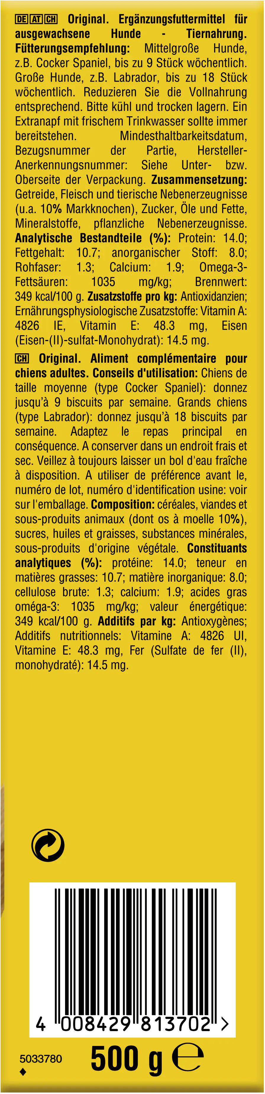 Pedigree Hundesnacks Markies Trios 500 g