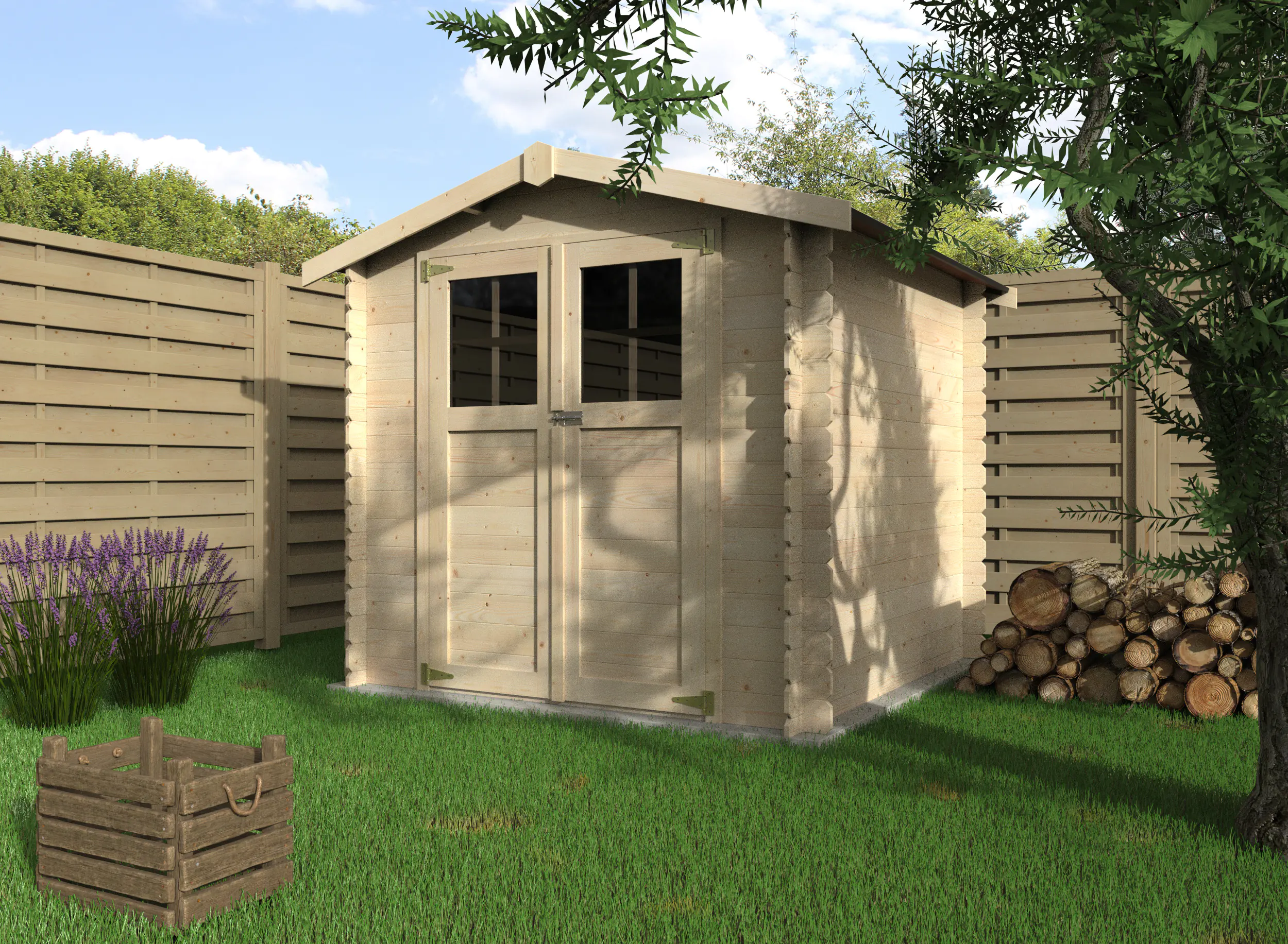 Decor et Jardin Gartenhaus Milovic 209 x 209 cm natur Decor et Jardin Gartenhaus Milovic 209 x 209 cm natur