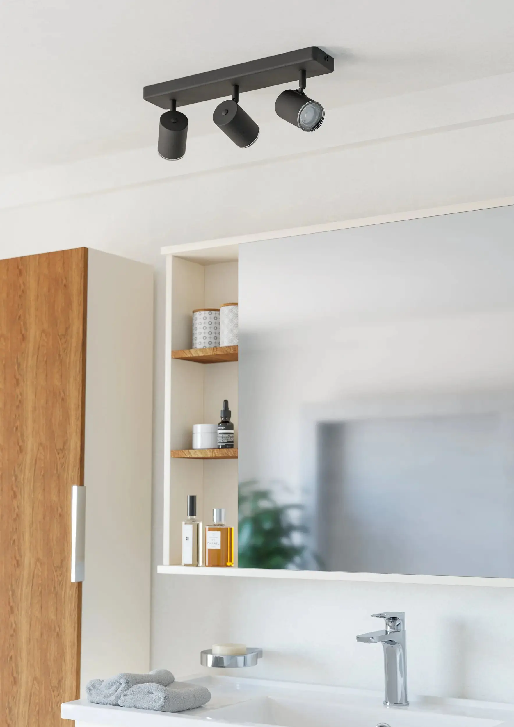 Eglo Leuchten 3er Spot Consuma 1 schwarz 40 x 13 cm