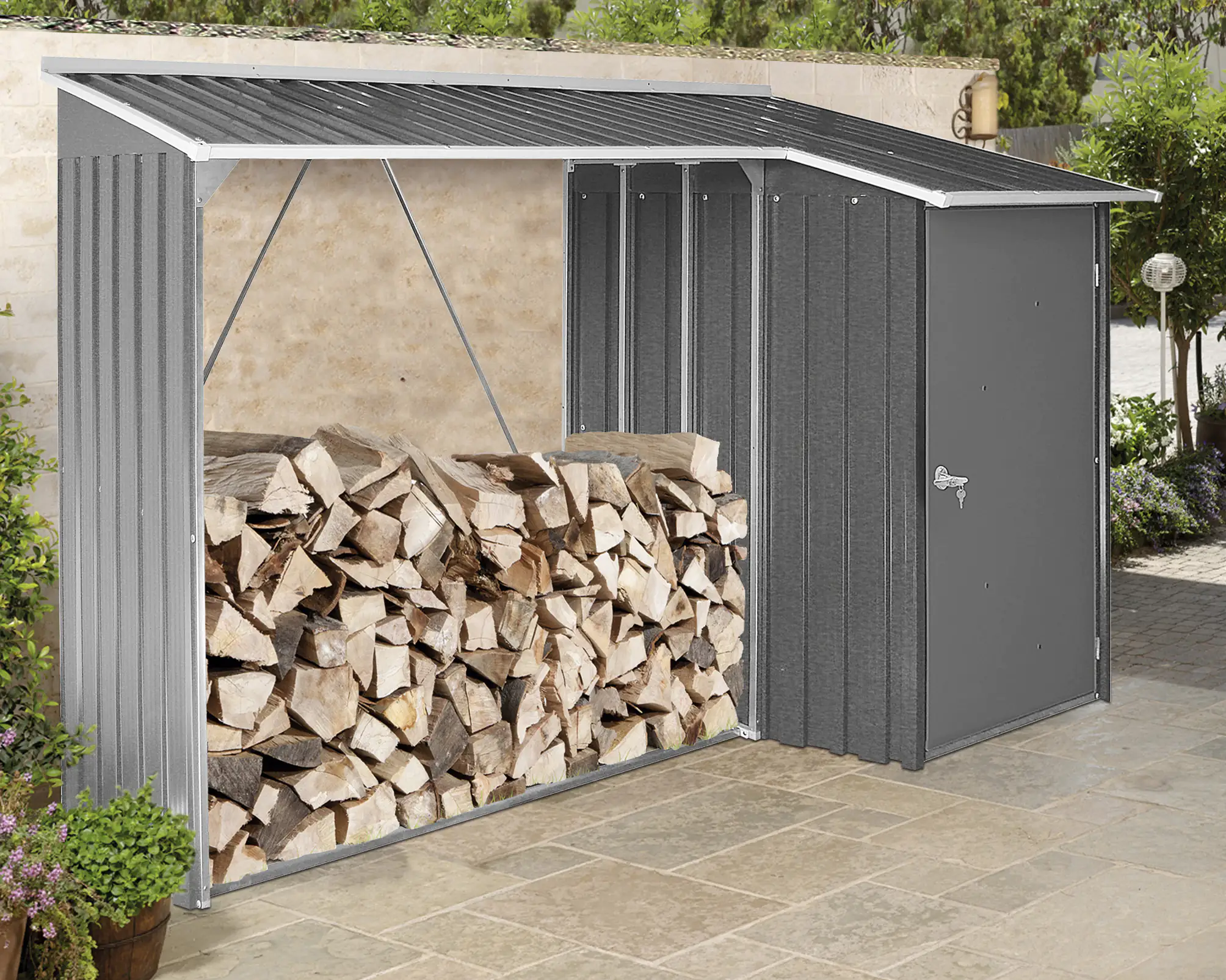 Duramax Kaminholzregal mit Aufbewahrungsschrank Duramax Kaminholzregal mit Aufbewahrungsschrank