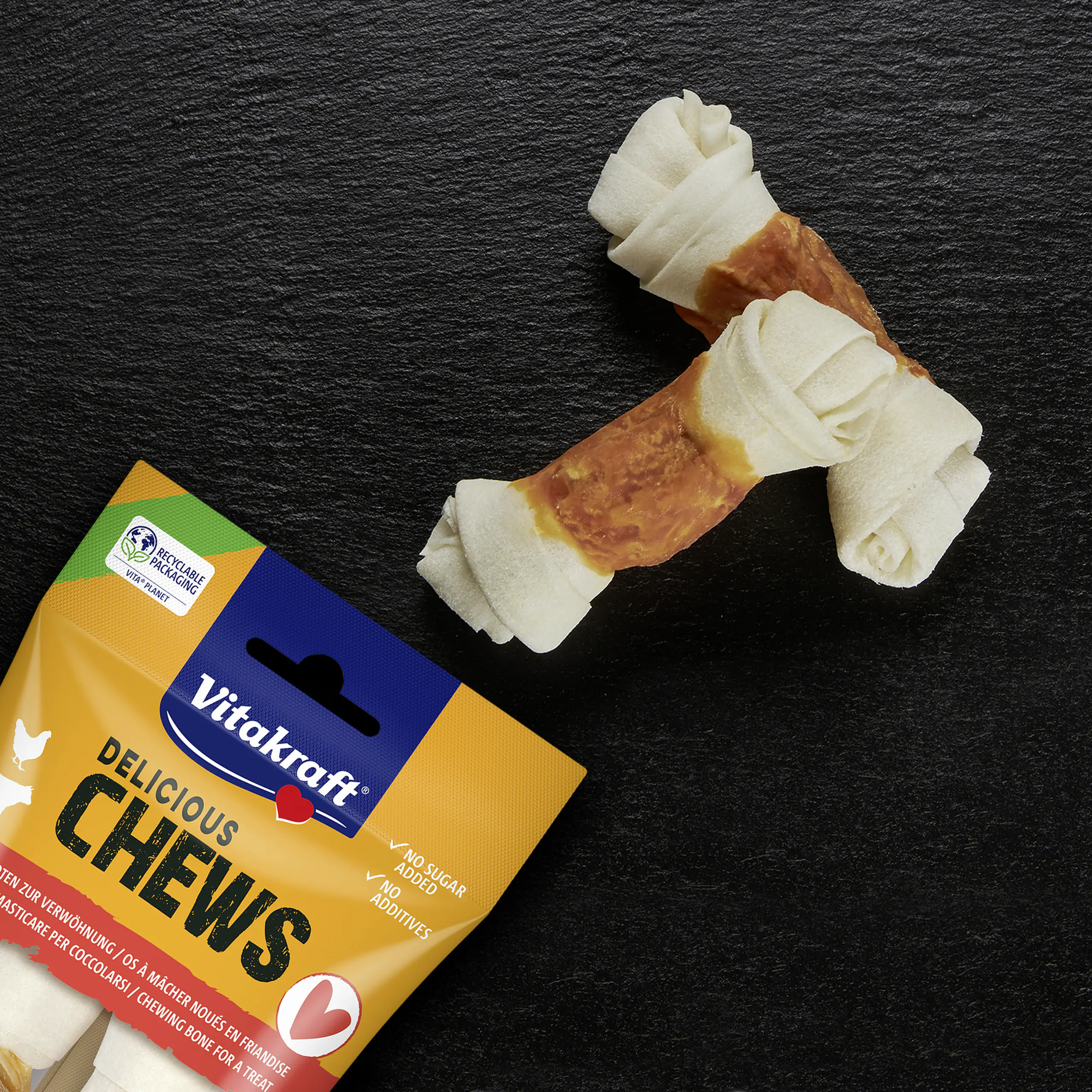 Vitakraft Hundeleckerli Kauknoten 70 g Huhn & Rind 2 Stück