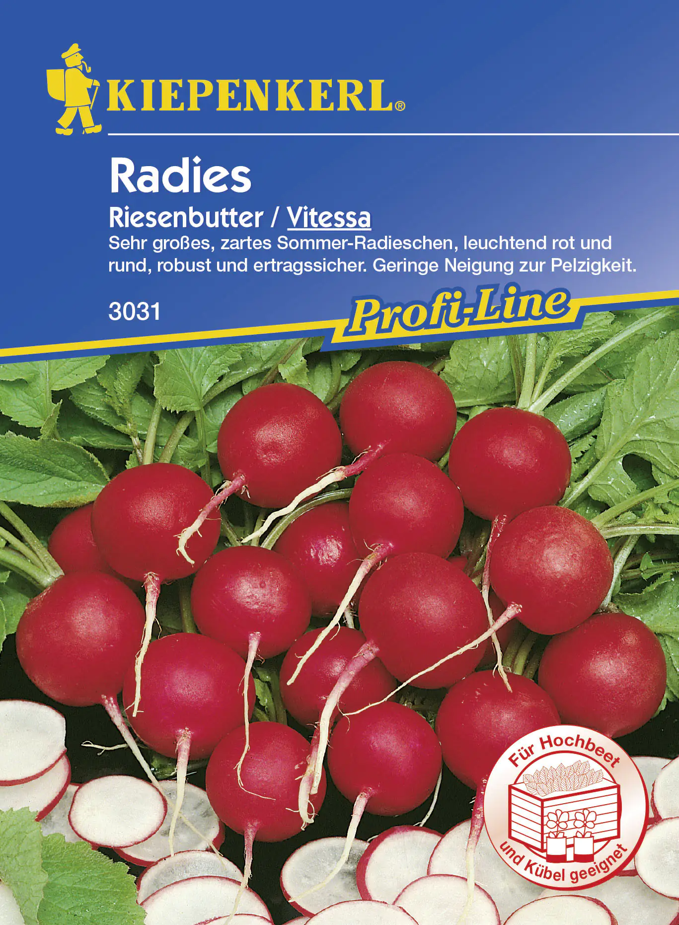 Kiepenkerl Radieschen Riesenbutter Vitessa Raphanus sativus var. sativus, Inhalt: ca. 10 lfd. Meter
