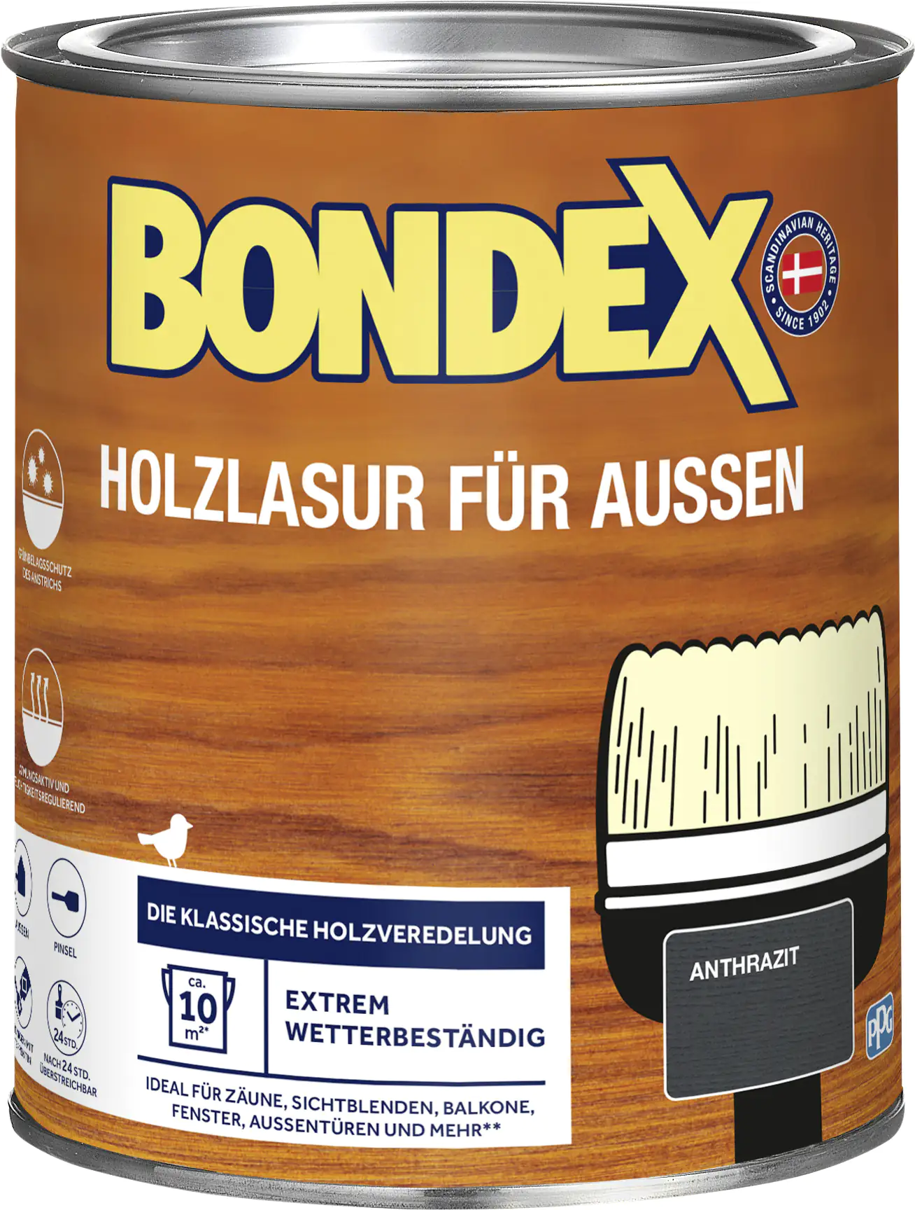 Bondex Holzlasur 0,75 L anthrazit  Bondex Holzlasur 0,75 L anthrazit